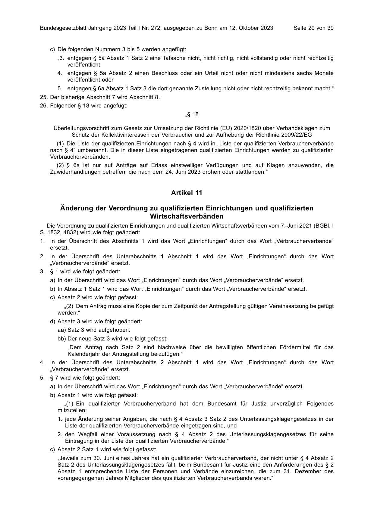 BGBl. 2023, Seite 29 — Originalseite als Abbildung