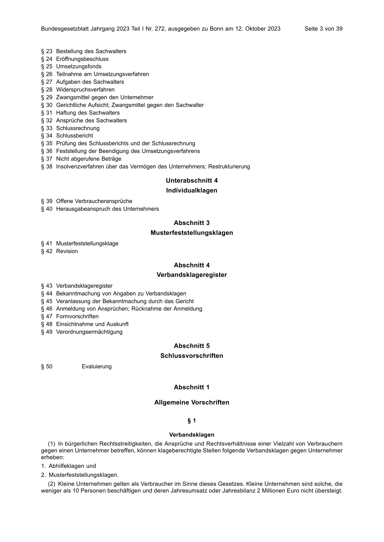 BGBl. 2023, Seite 3 — Originalseite als Abbildung