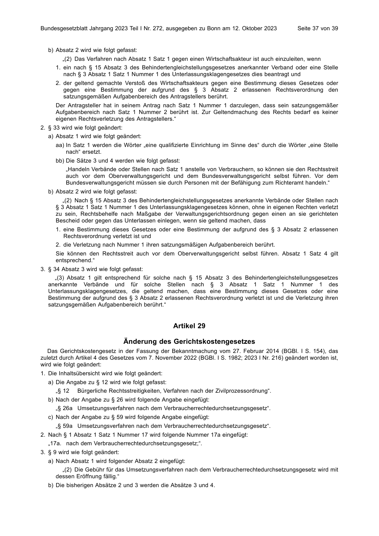 BGBl. 2023, Seite 37 — Originalseite als Abbildung