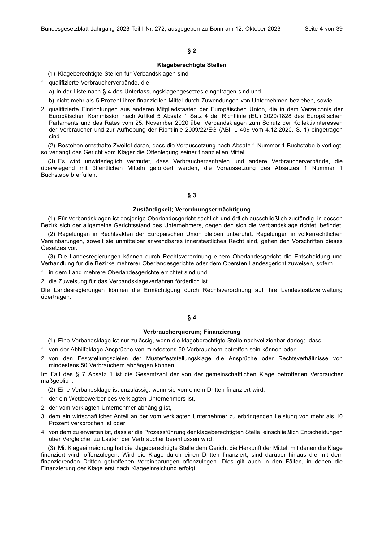 BGBl. 2023, Seite 4 — Originalseite als Abbildung