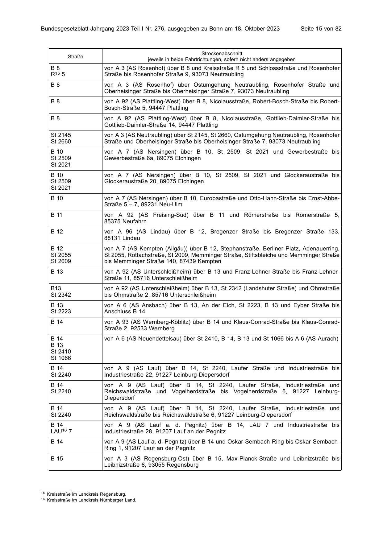 BGBl. 2023, Seite 15 — Originalseite als Abbildung