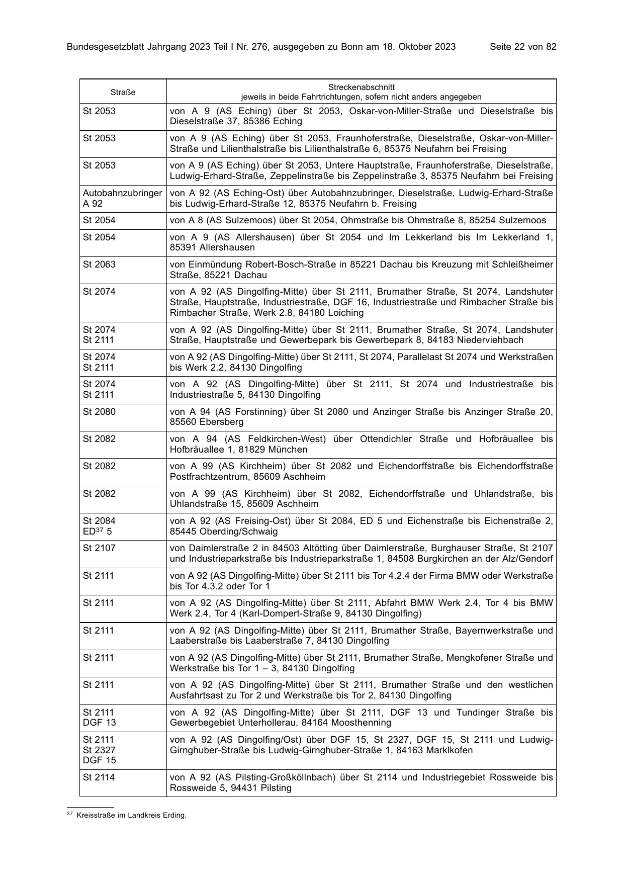 BGBl. 2023, Seite 22 — Originalseite als Abbildung