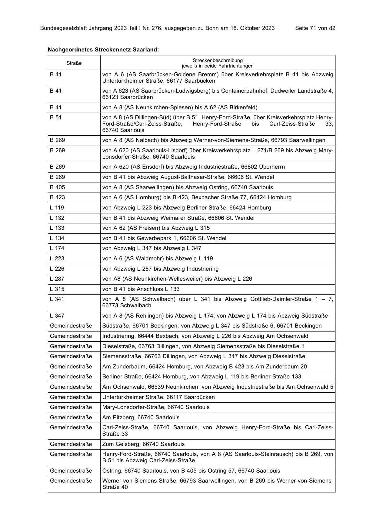 BGBl. 2023, Seite 71 — Originalseite als Abbildung