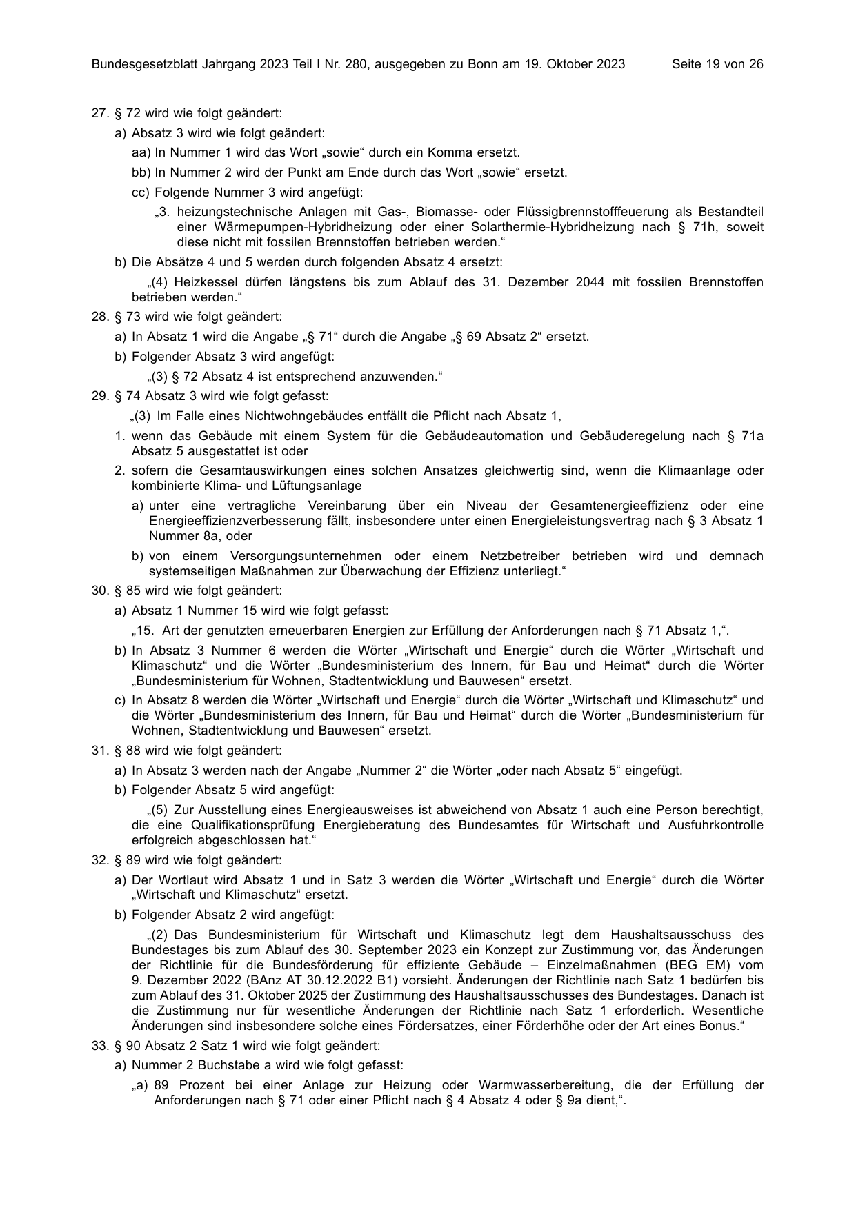 BGBl. 2023, Seite 19 — Originalseite als Abbildung