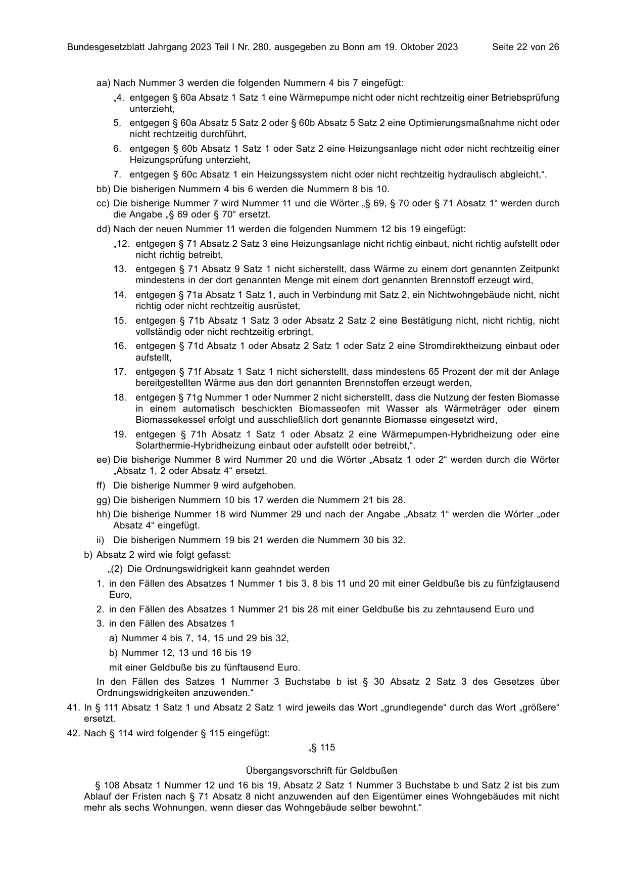 BGBl. 2023, Seite 22 — Originalseite als Abbildung
