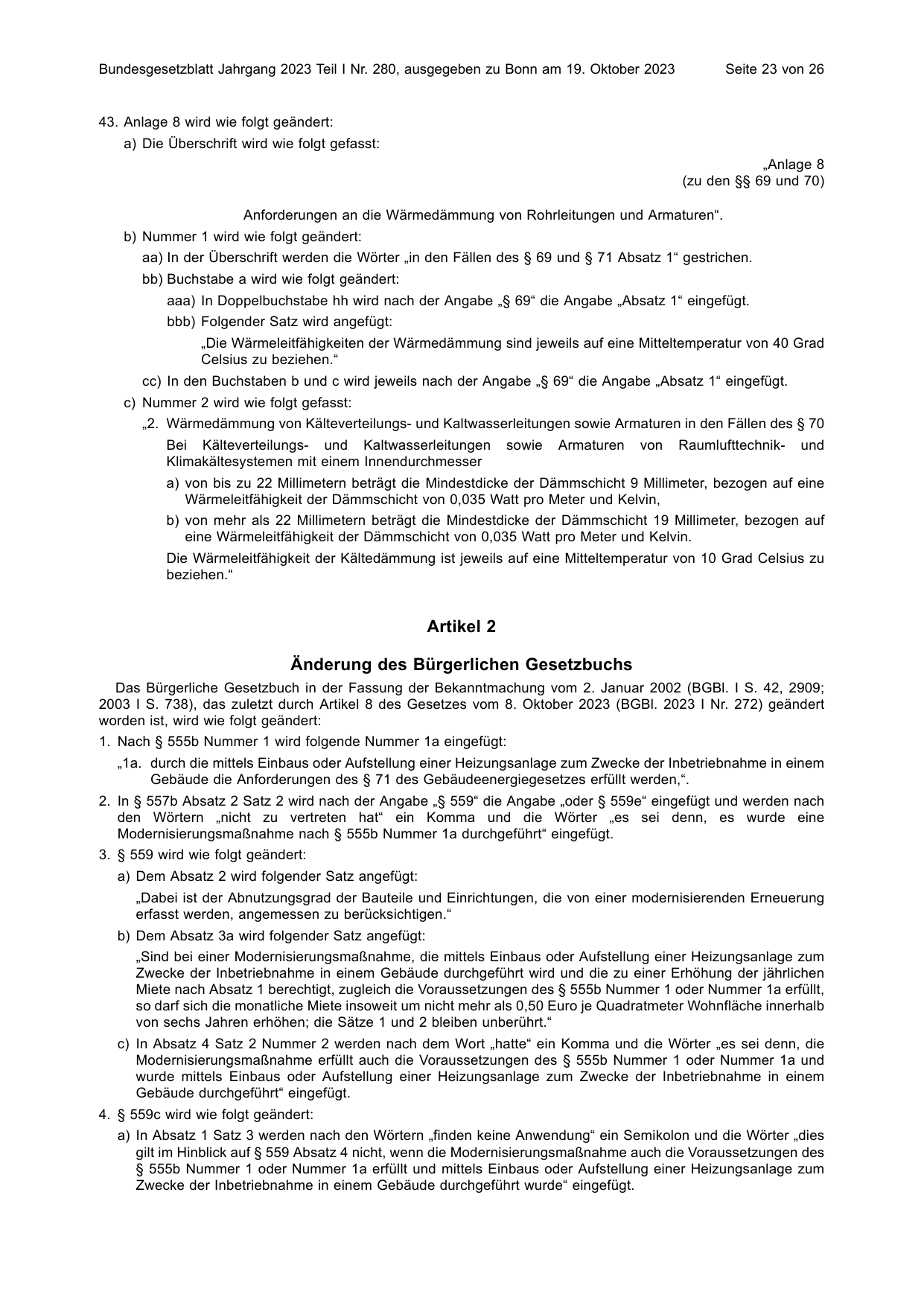 BGBl. 2023, Seite 23 — Originalseite als Abbildung