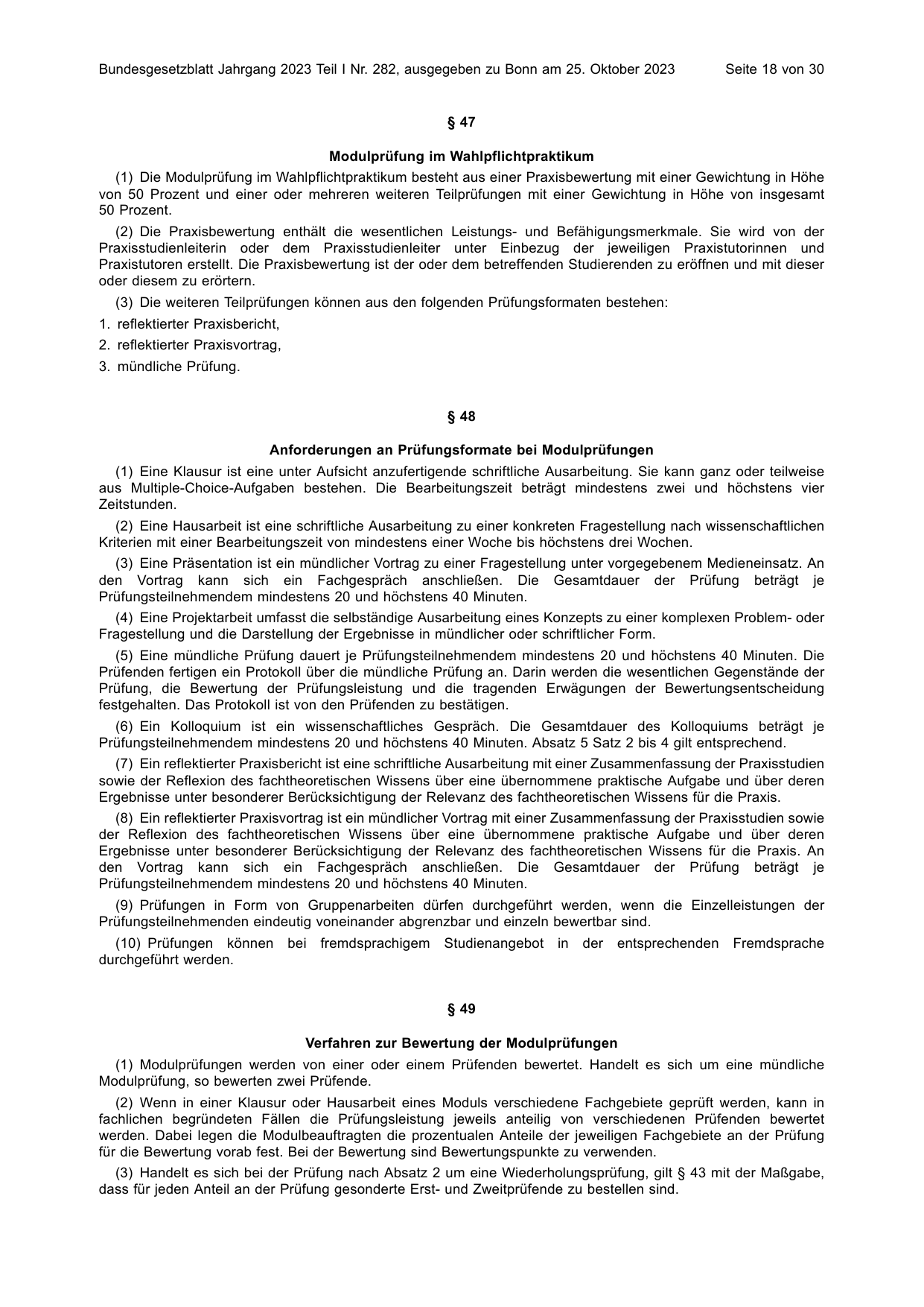 BGBl. 2023, Seite 18 — Originalseite als Abbildung