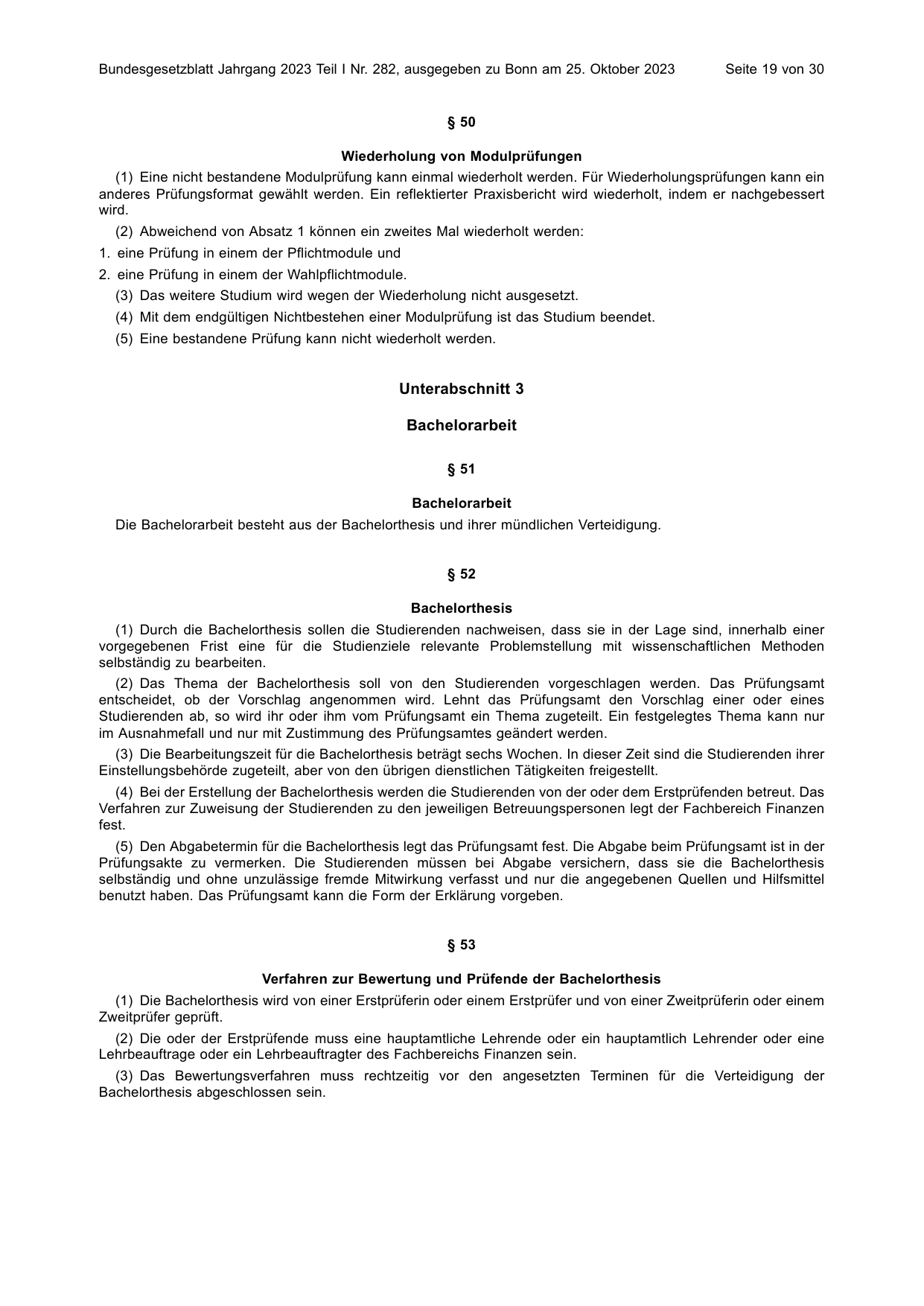 BGBl. 2023, Seite 19 — Originalseite als Abbildung
