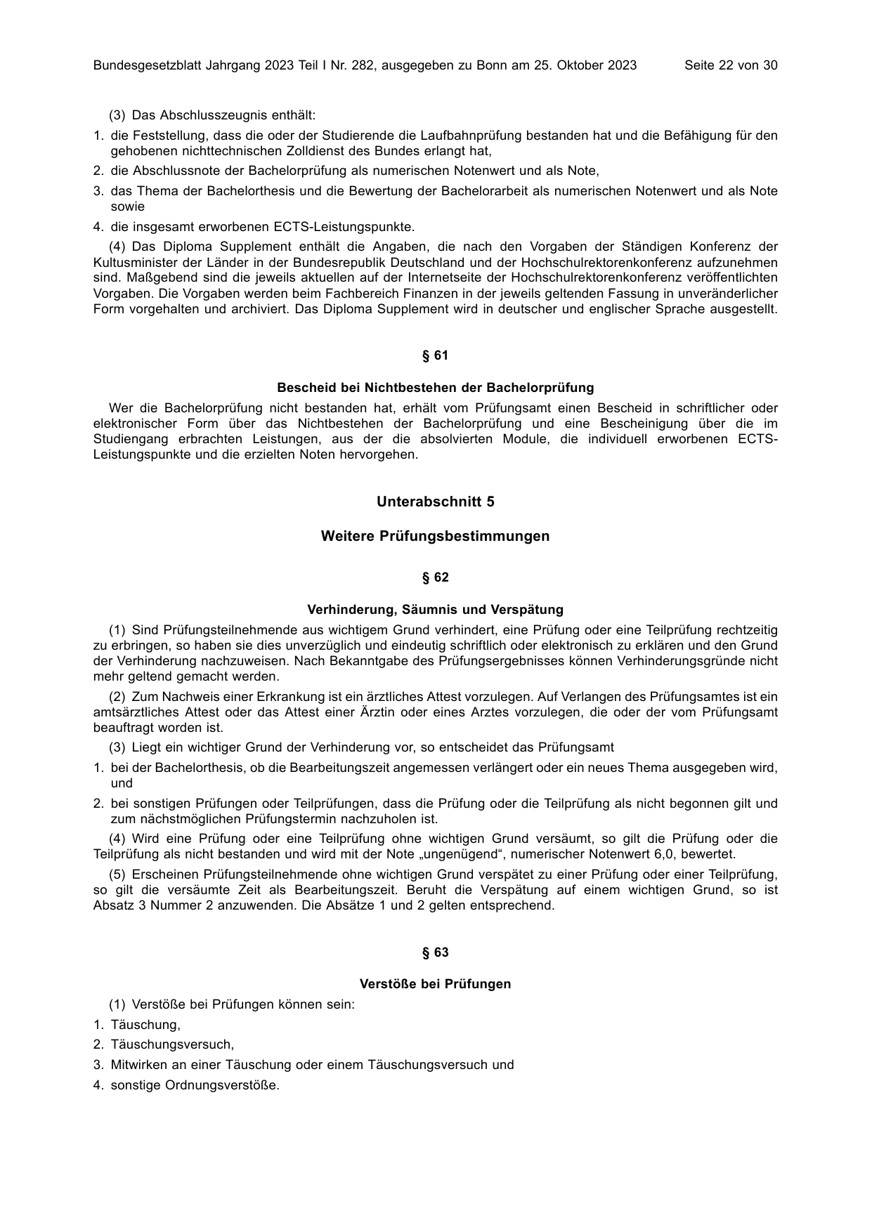 BGBl. 2023, Seite 22 — Originalseite als Abbildung
