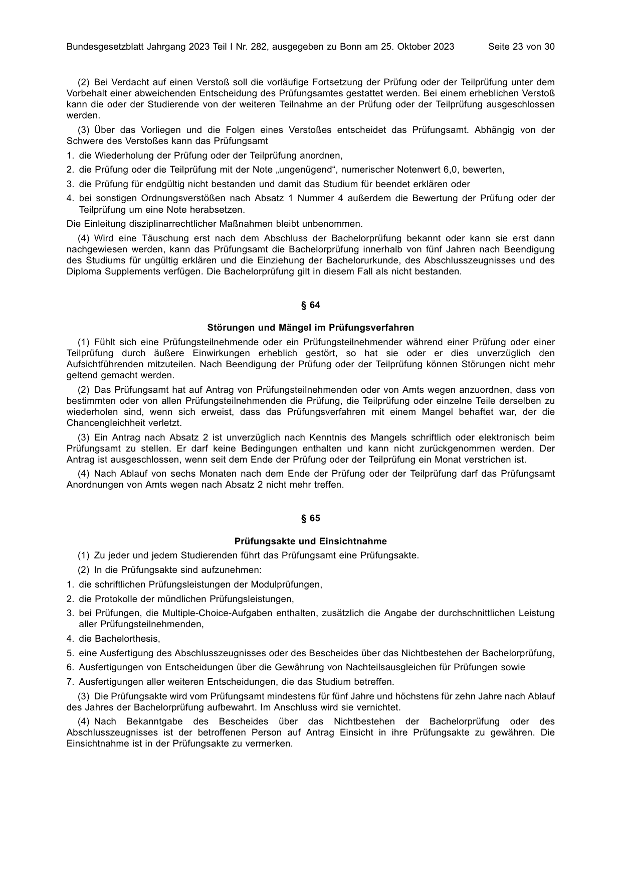 BGBl. 2023, Seite 23 — Originalseite als Abbildung