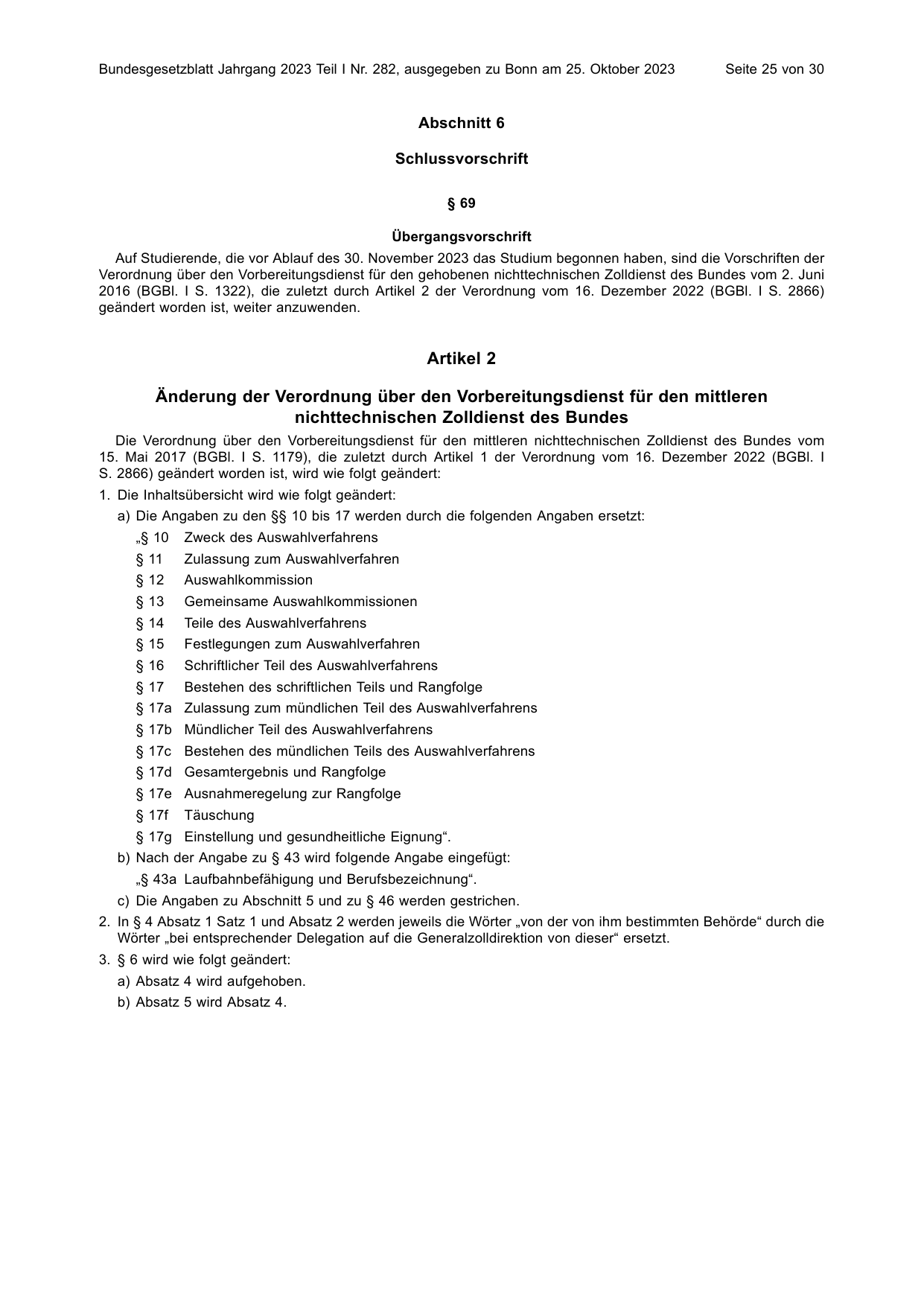 BGBl. 2023, Seite 25 — Originalseite als Abbildung