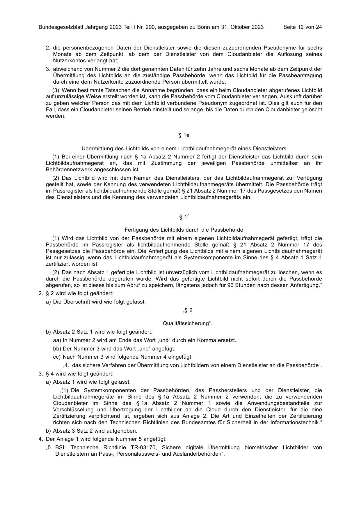 BGBl. 2023, Seite 12 — Originalseite als Abbildung