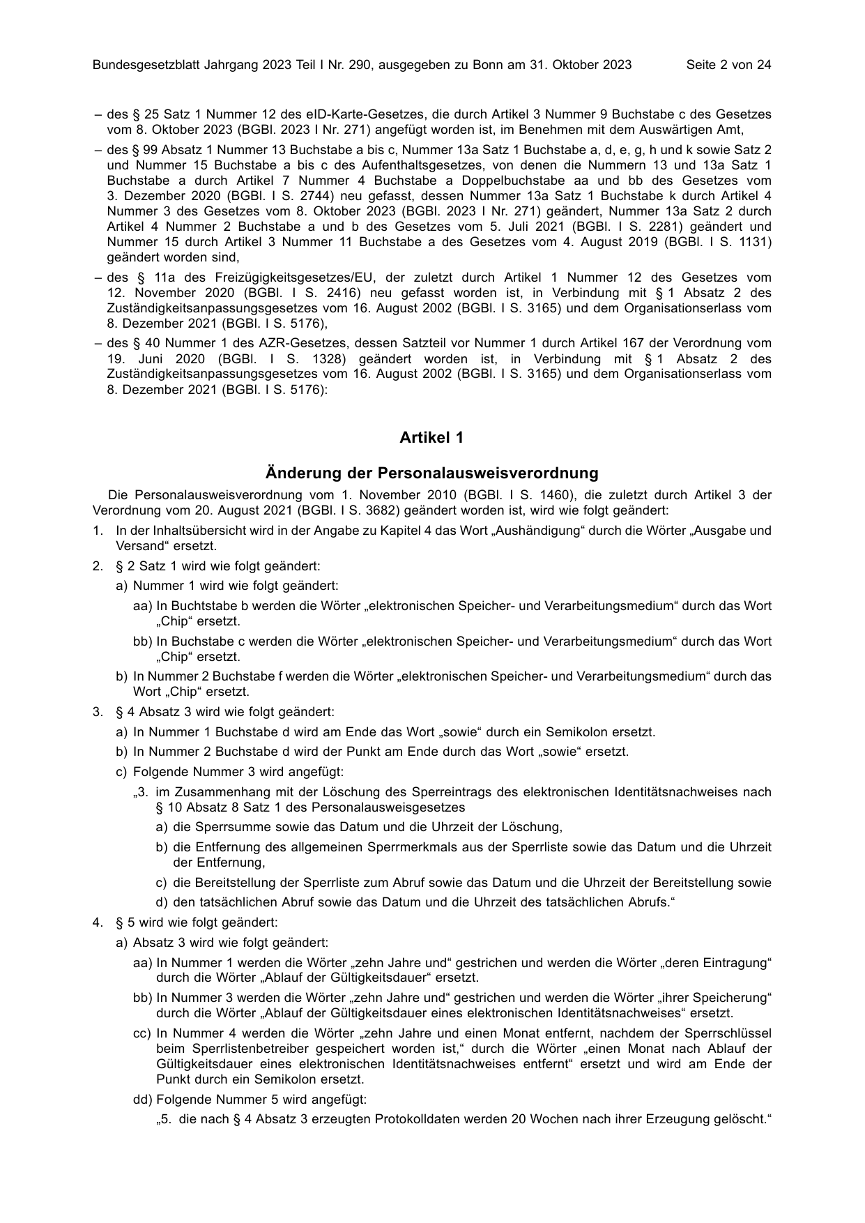 BGBl. 2023, Seite 2 — Originalseite als Abbildung