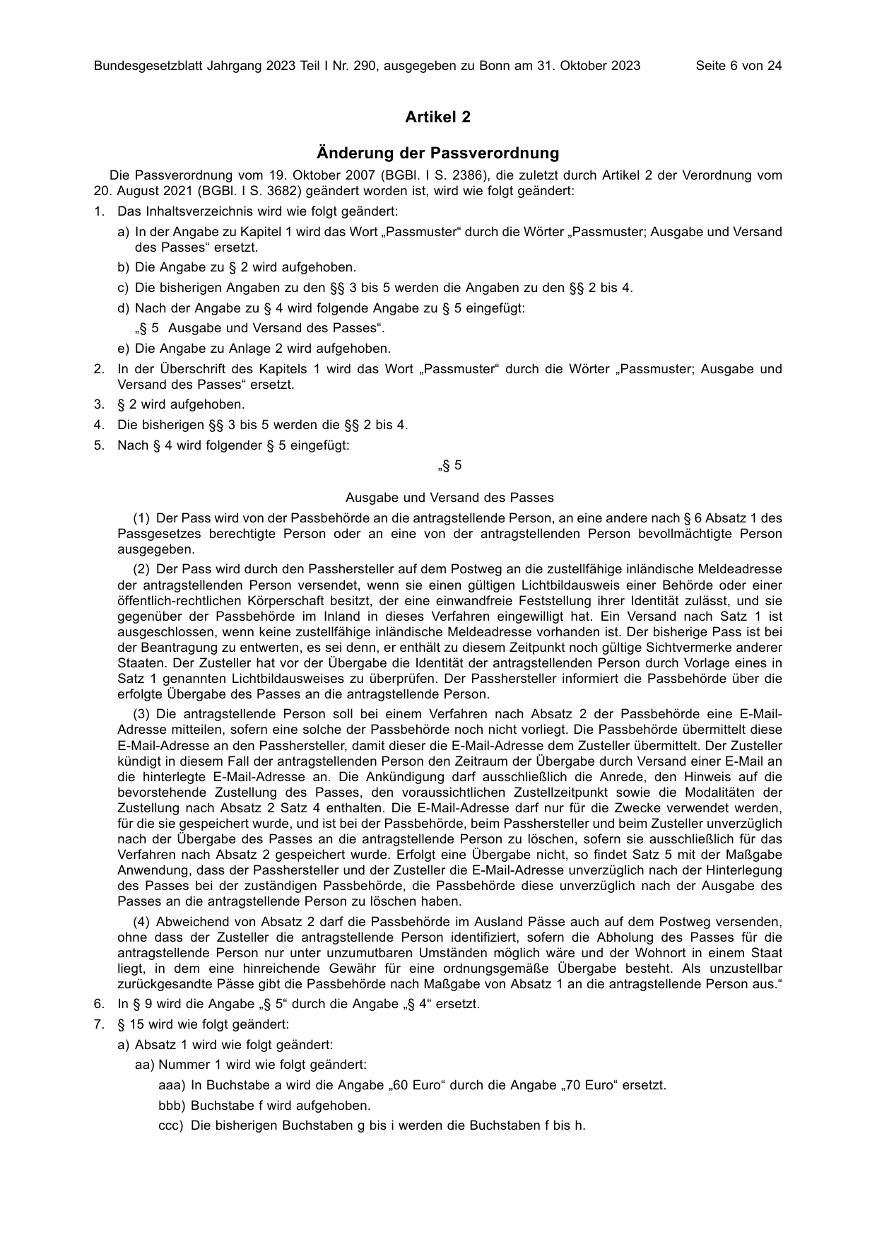 BGBl. 2023, Seite 6 — Originalseite als Abbildung