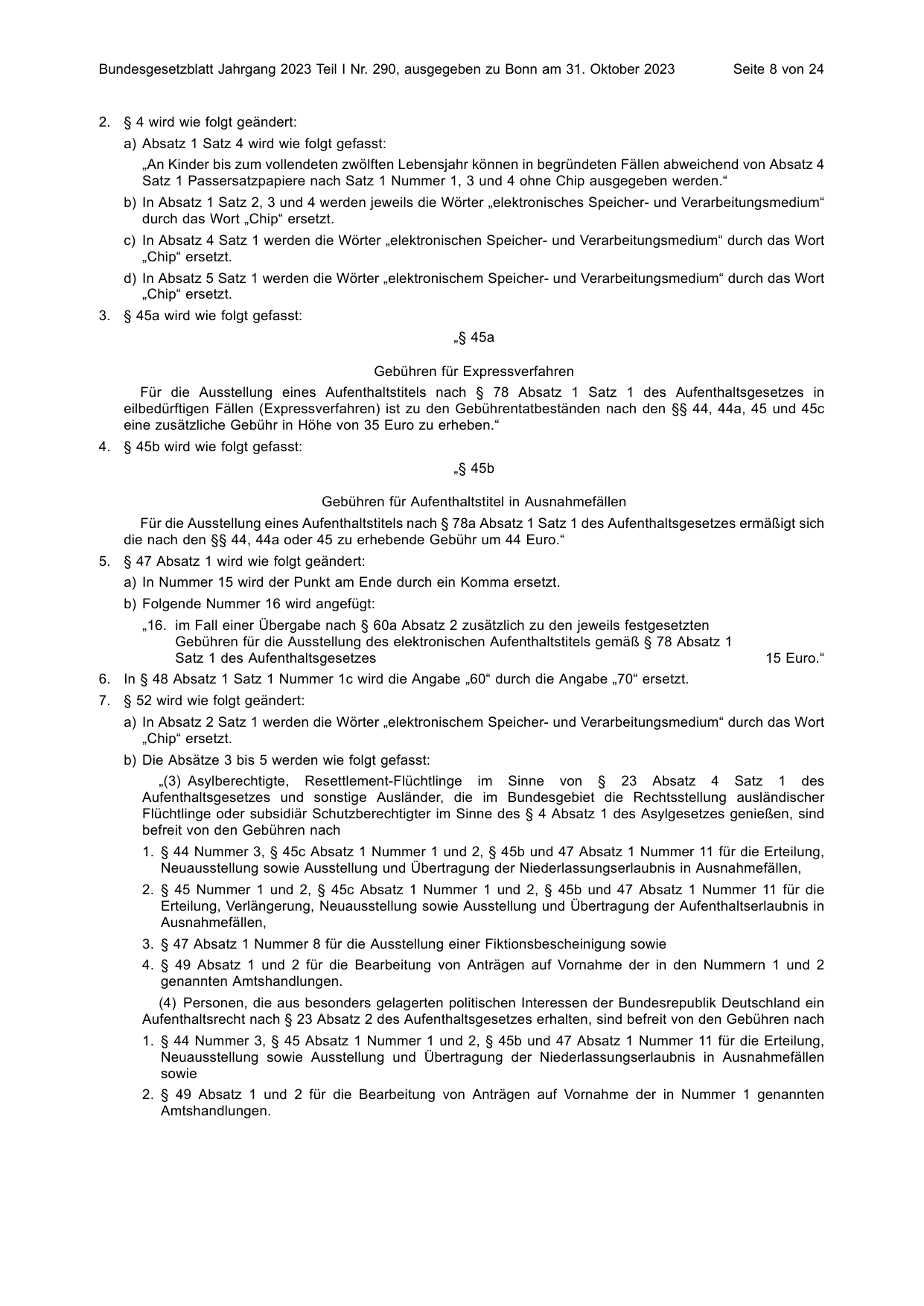 BGBl. 2023, Seite 8 — Originalseite als Abbildung