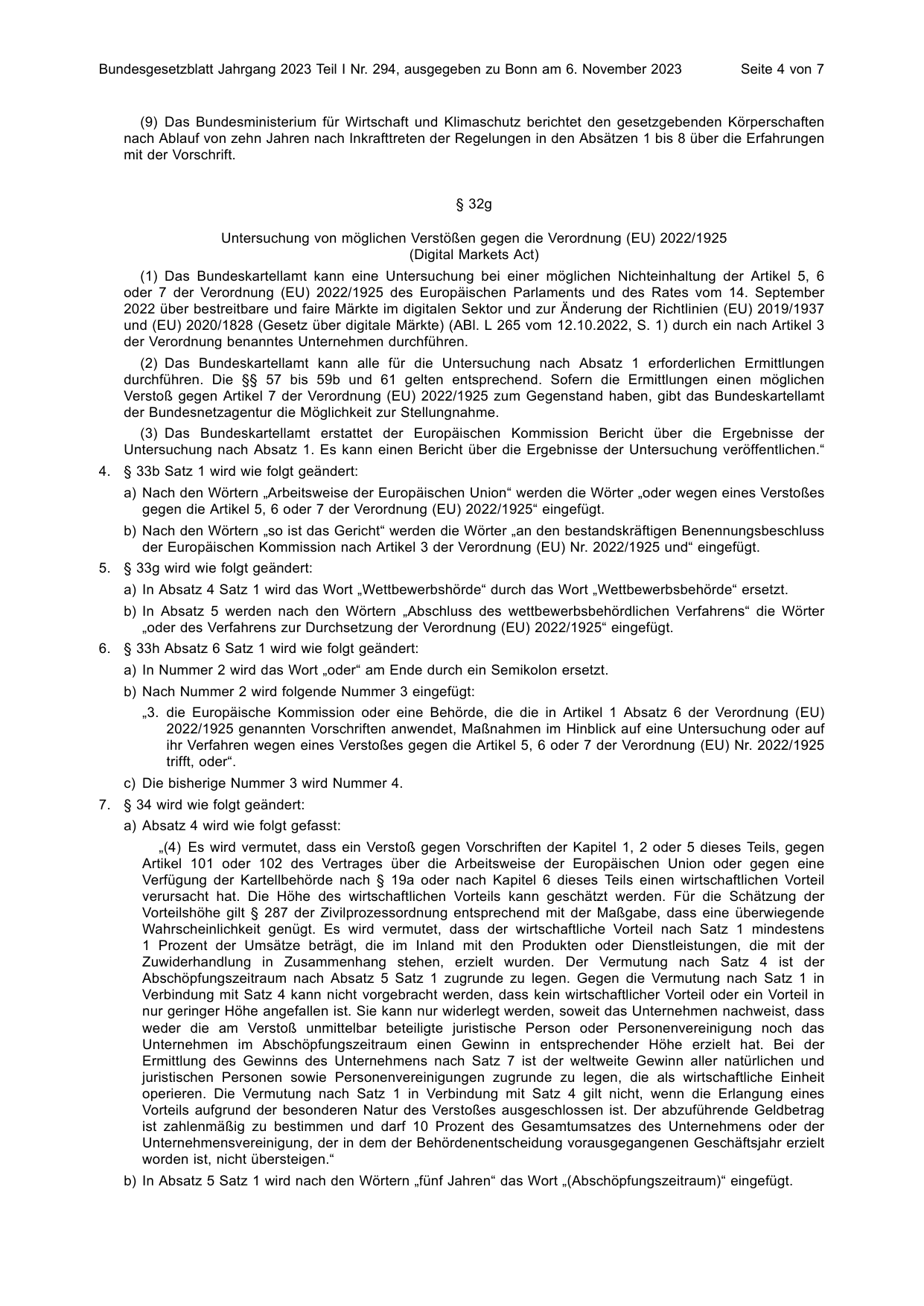 BGBl. 2023, Seite 4 — Originalseite als Abbildung