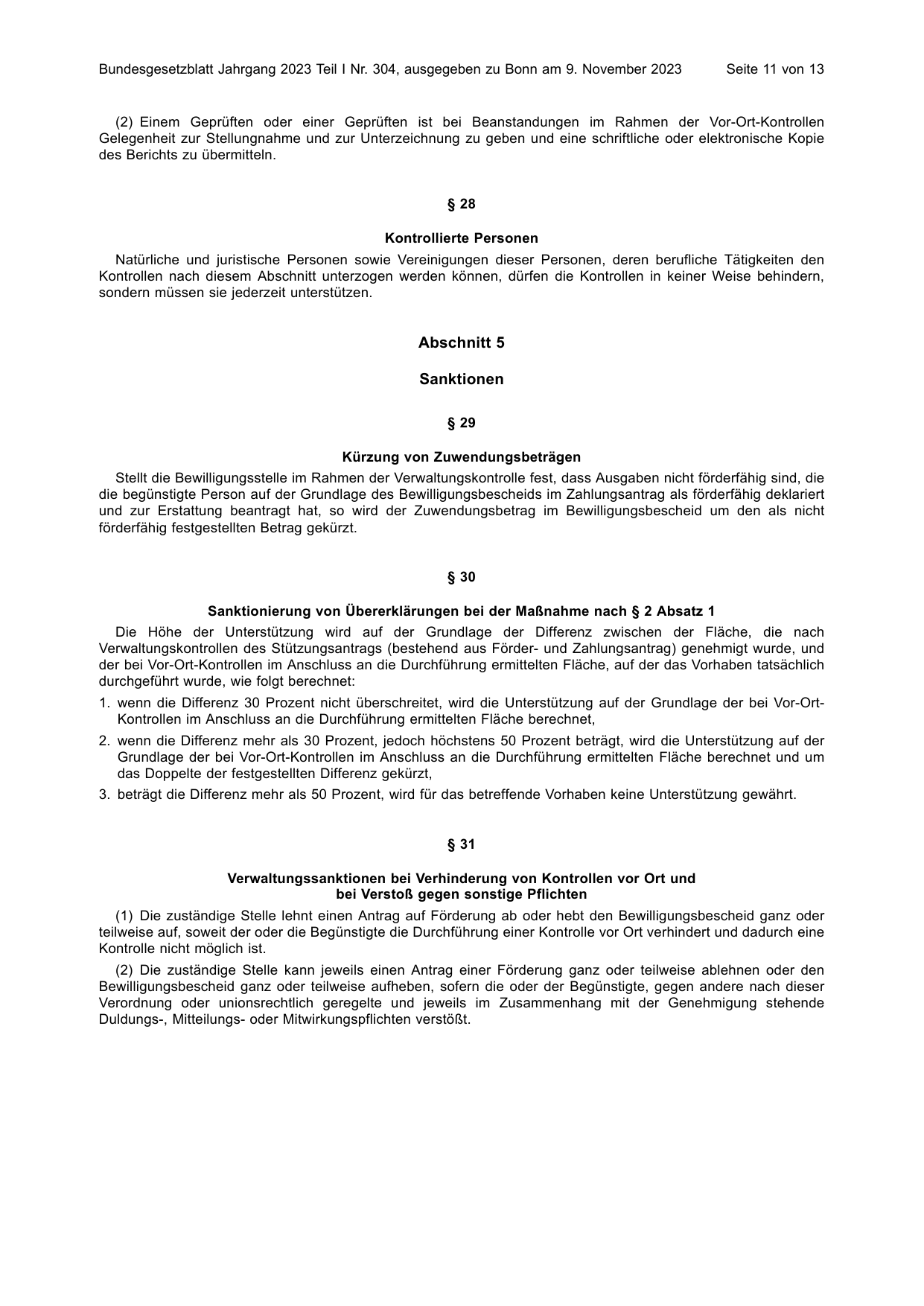 BGBl. 2023, Seite 11 — Originalseite als Abbildung