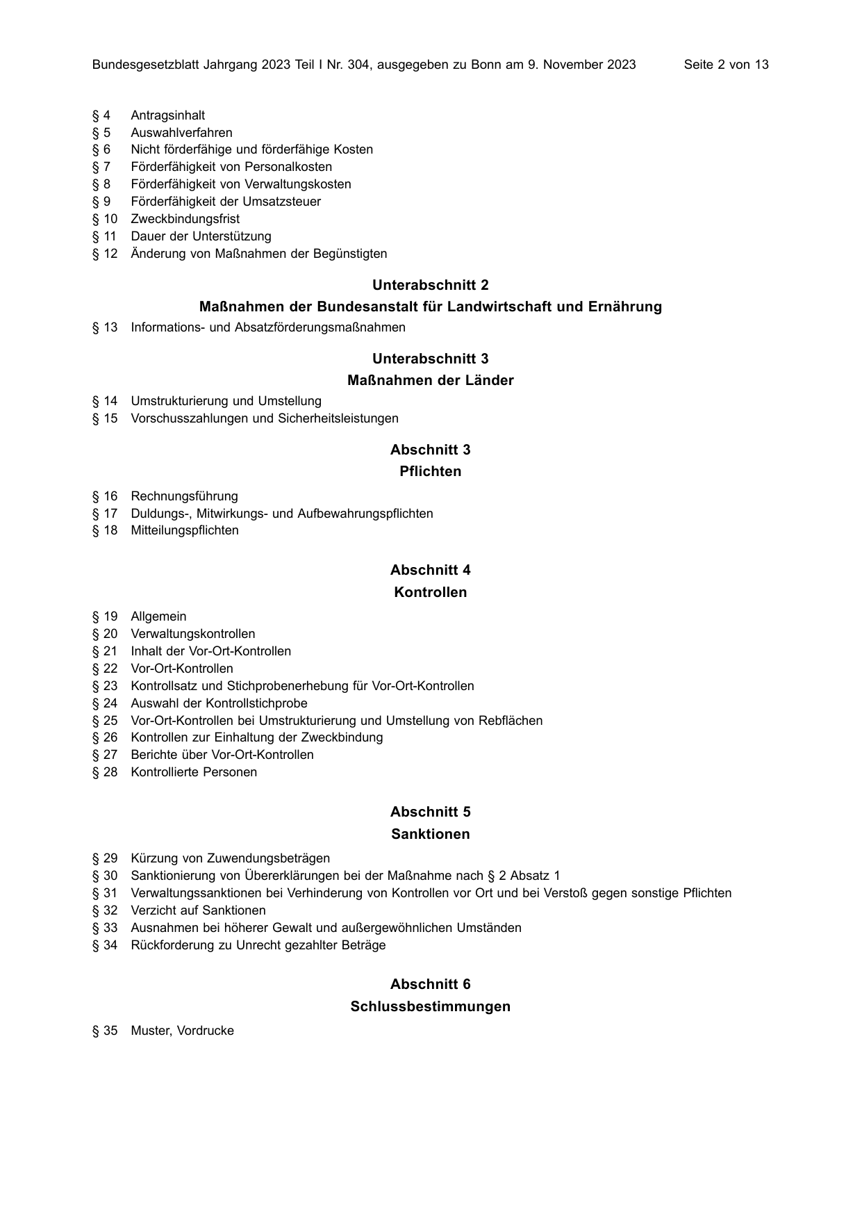 BGBl. 2023, Seite 2 — Originalseite als Abbildung