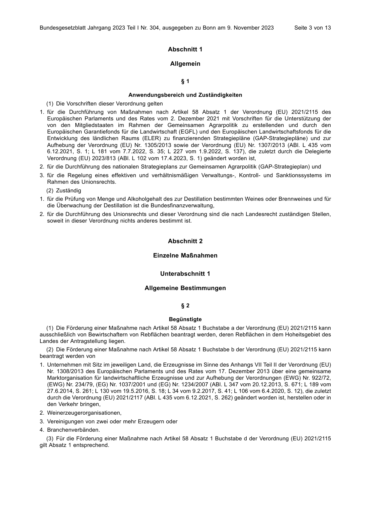 BGBl. 2023, Seite 3 — Originalseite als Abbildung