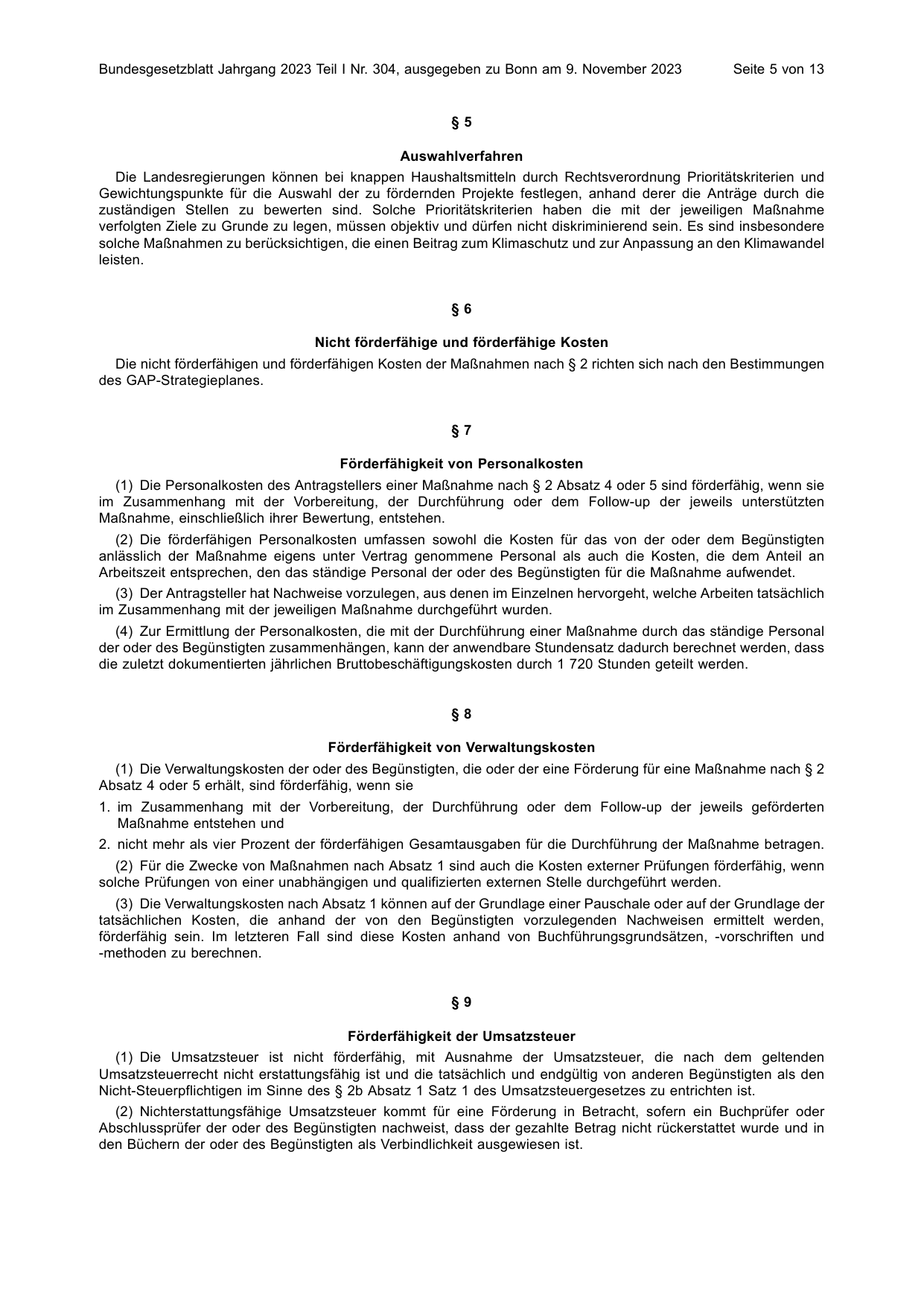 BGBl. 2023, Seite 5 — Originalseite als Abbildung
