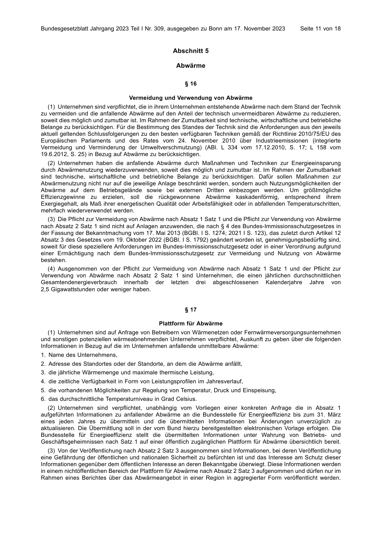 BGBl. 2023, Seite 11 — Originalseite als Abbildung