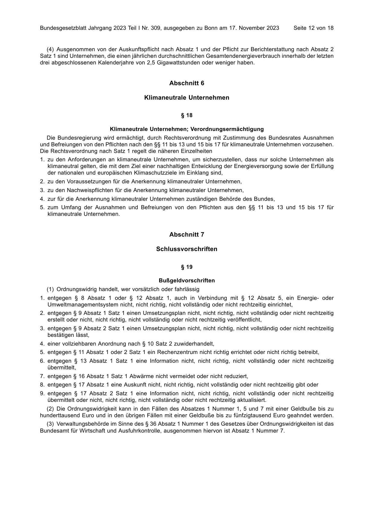 BGBl. 2023, Seite 12 — Originalseite als Abbildung
