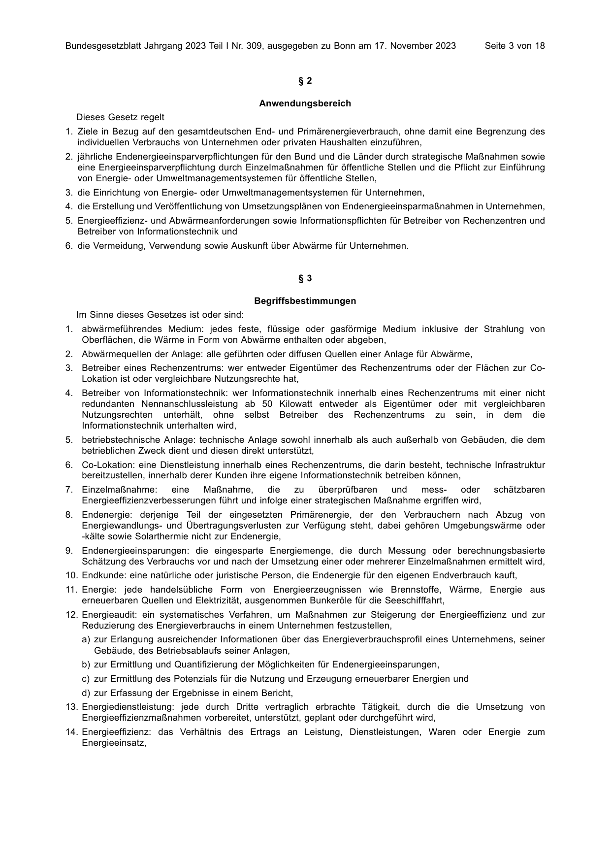 BGBl. 2023, Seite 3 — Originalseite als Abbildung