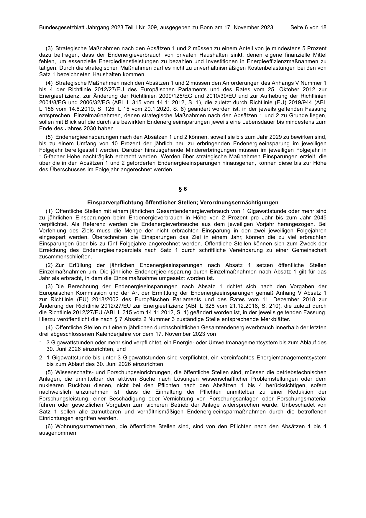 BGBl. 2023, Seite 6 — Originalseite als Abbildung