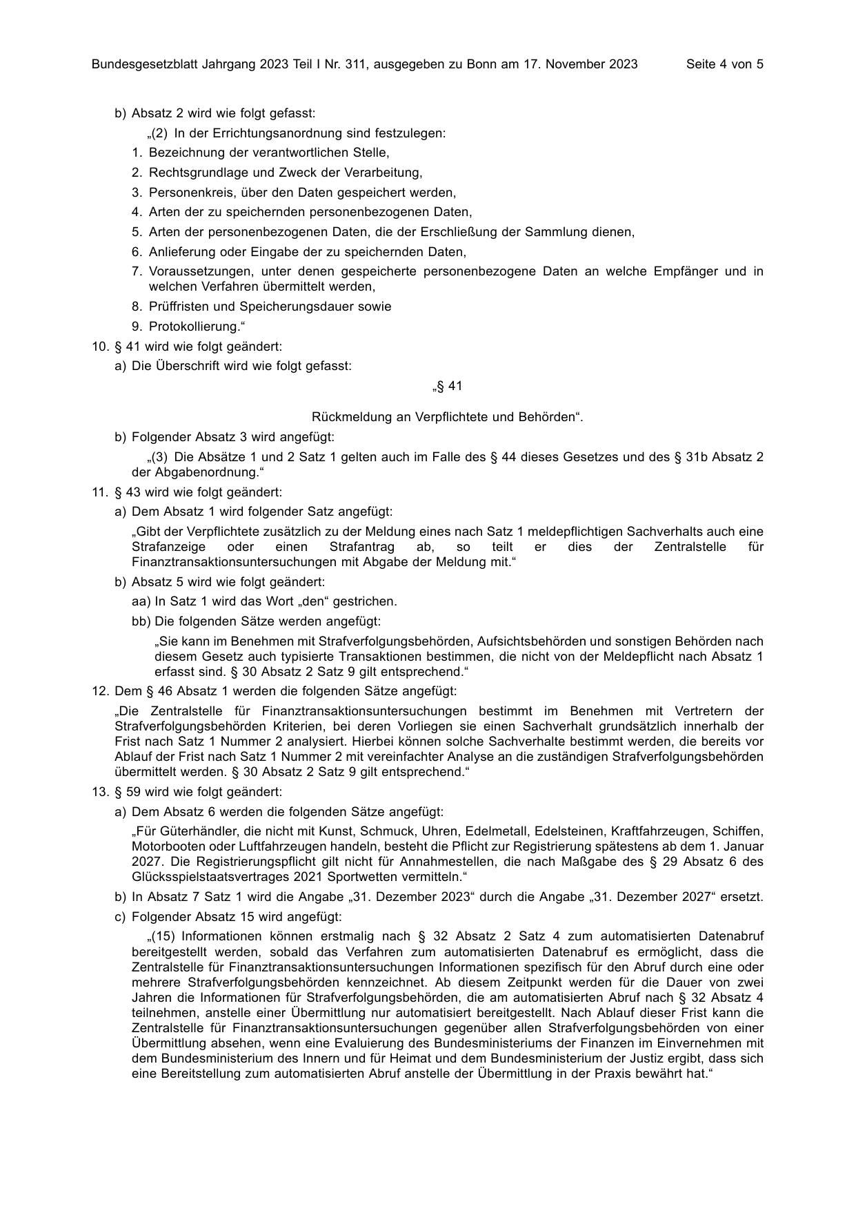BGBl. 2023, Seite 4 — Originalseite als Abbildung