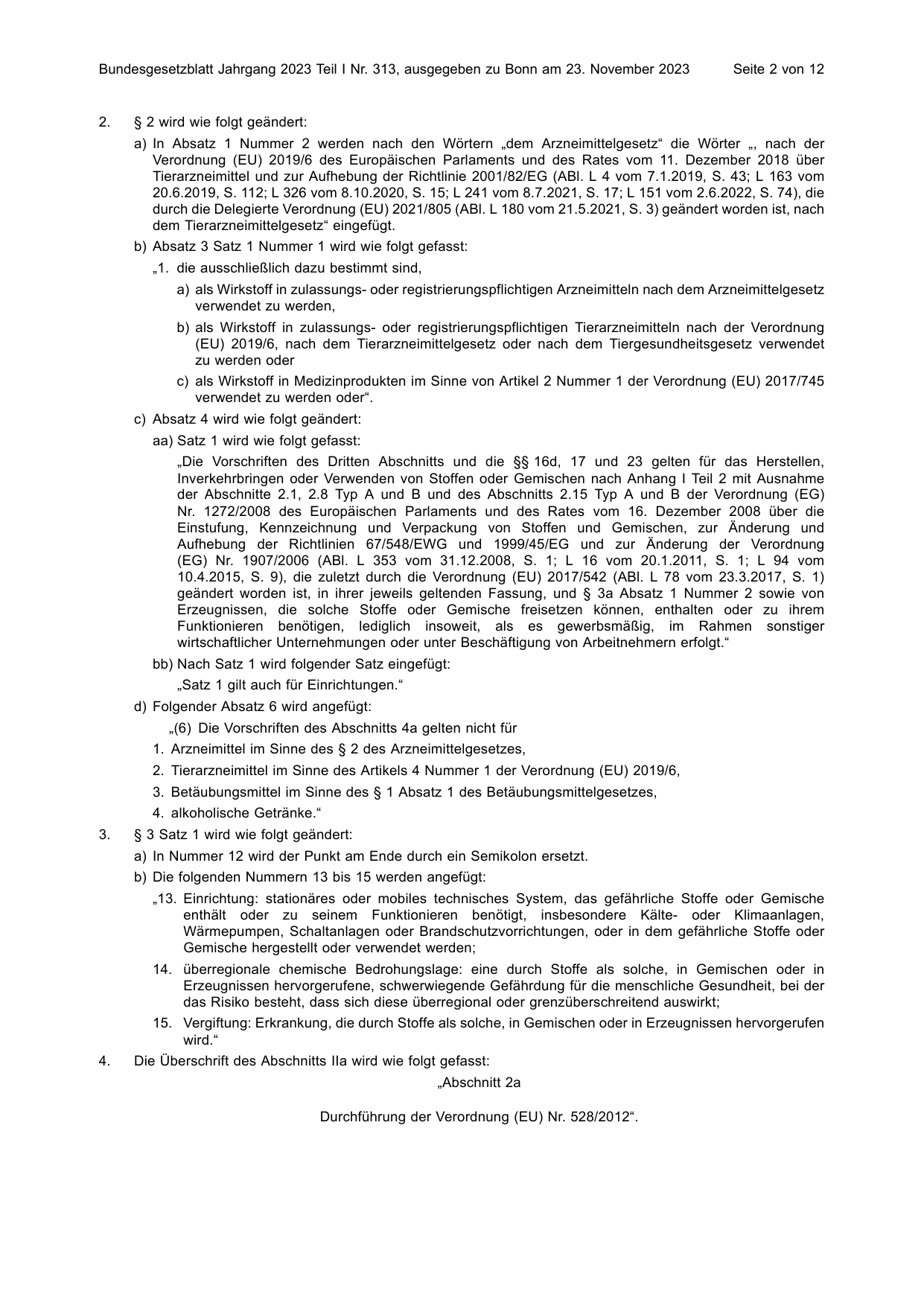BGBl. 2023, Seite 2 — Originalseite als Abbildung