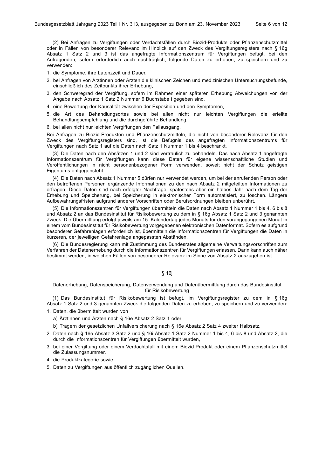 BGBl. 2023, Seite 6 — Originalseite als Abbildung