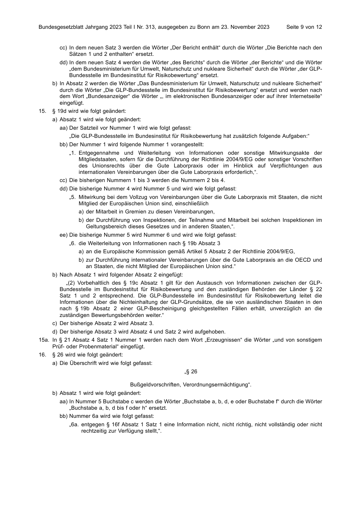 BGBl. 2023, Seite 9 — Originalseite als Abbildung