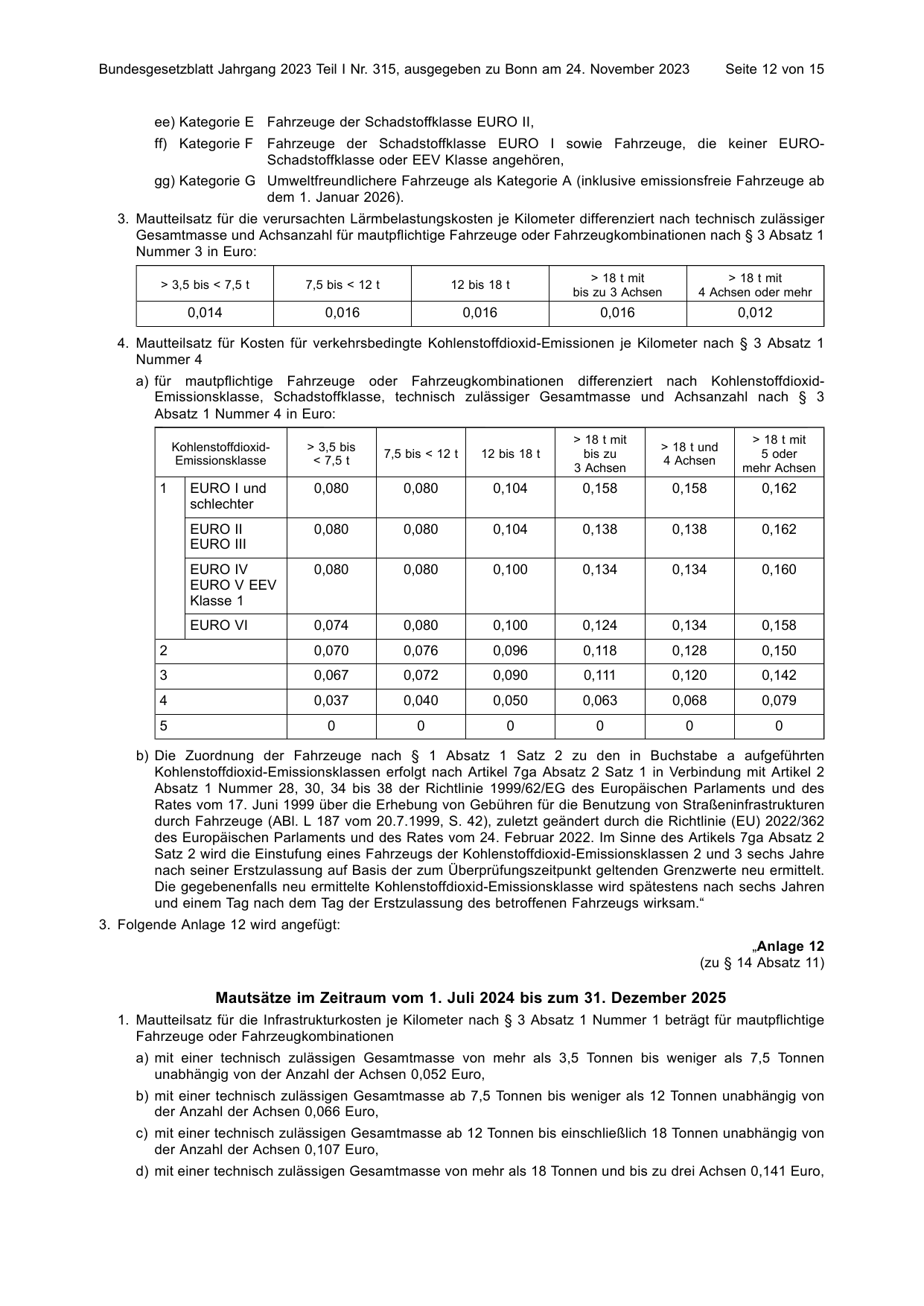 BGBl. 2023, Seite 12 — Originalseite als Abbildung