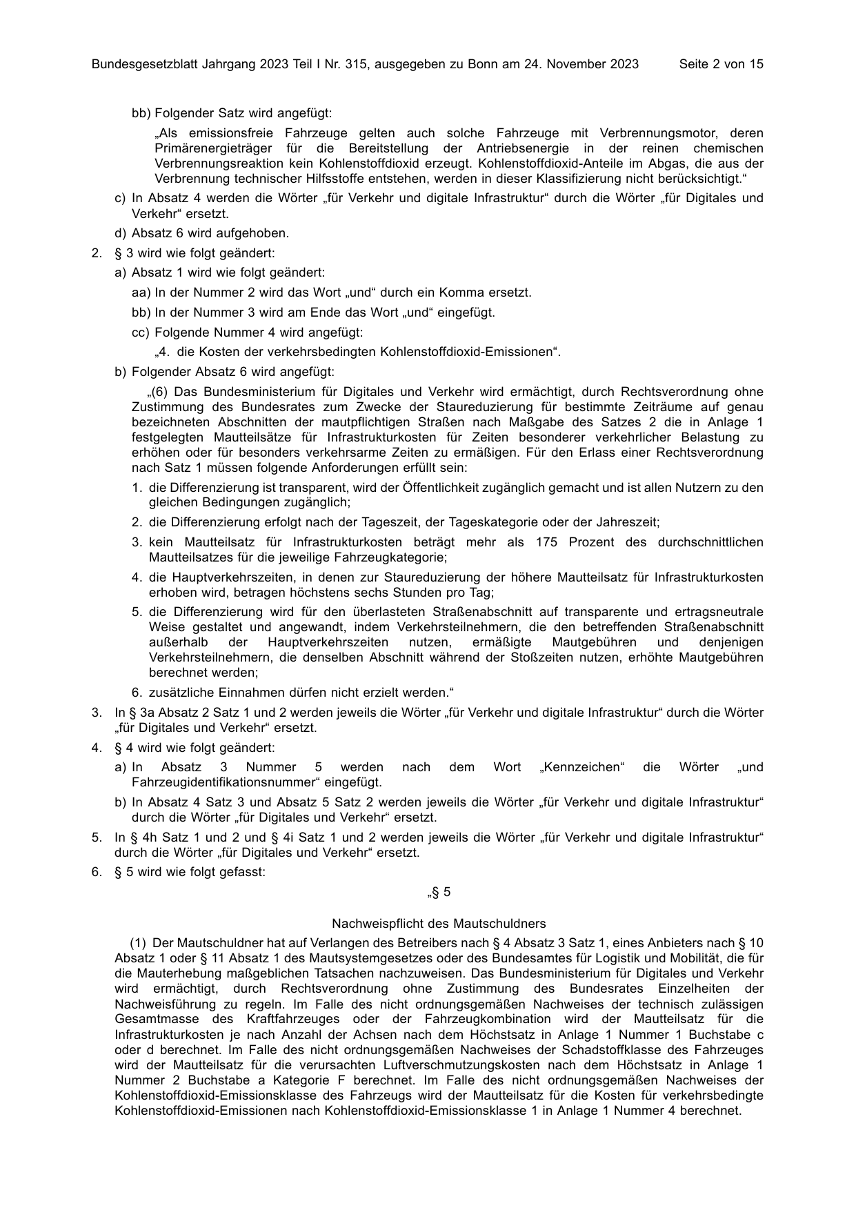 BGBl. 2023, Seite 2 — Originalseite als Abbildung