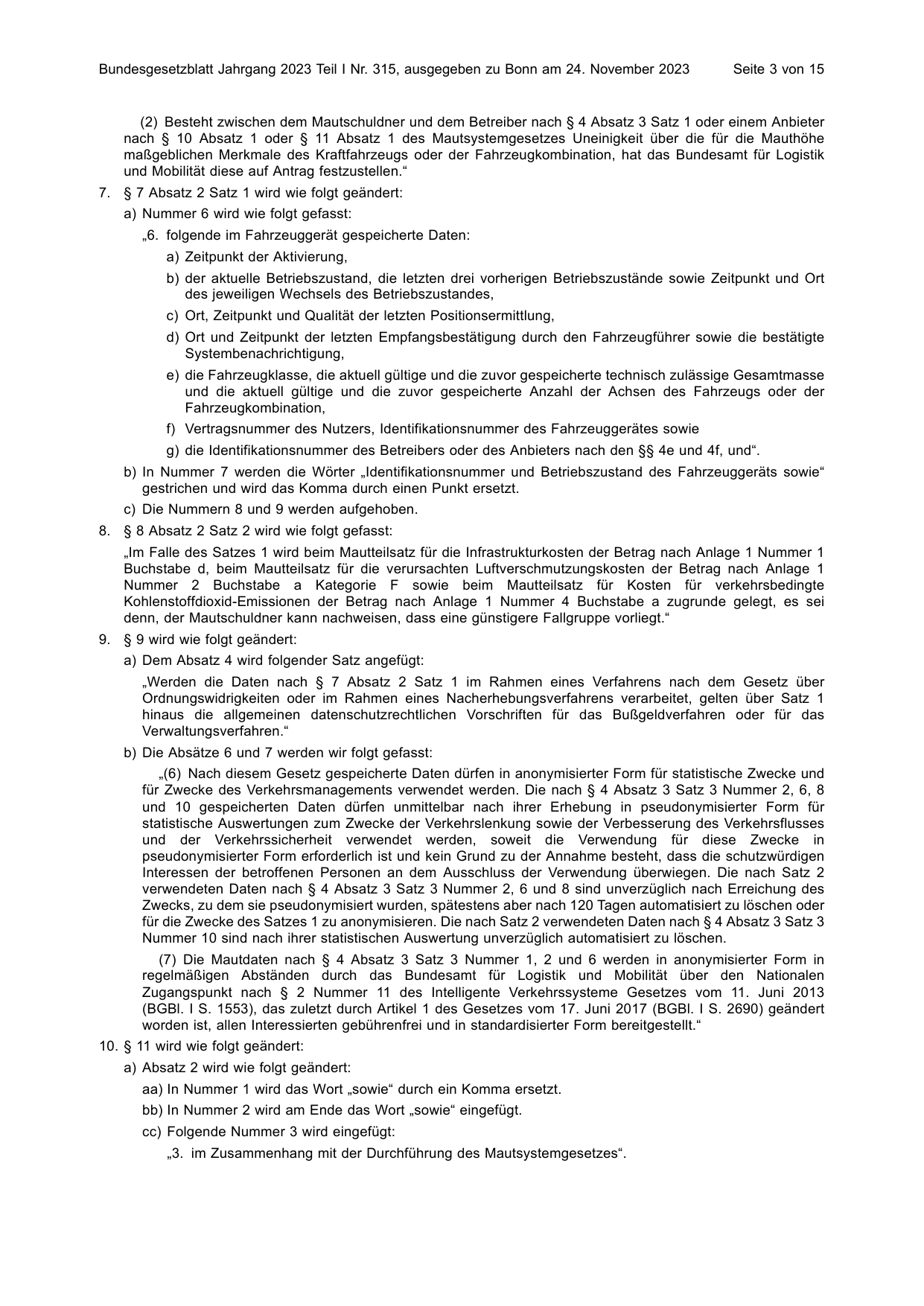 BGBl. 2023, Seite 3 — Originalseite als Abbildung