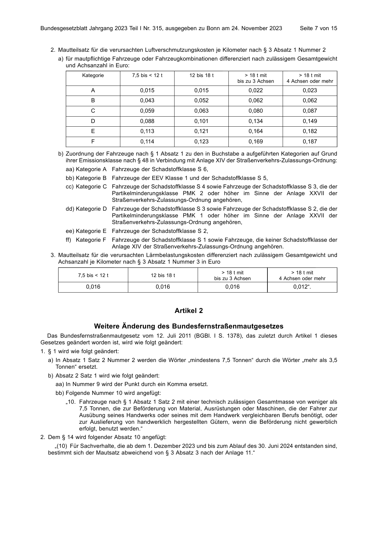 BGBl. 2023, Seite 7 — Originalseite als Abbildung