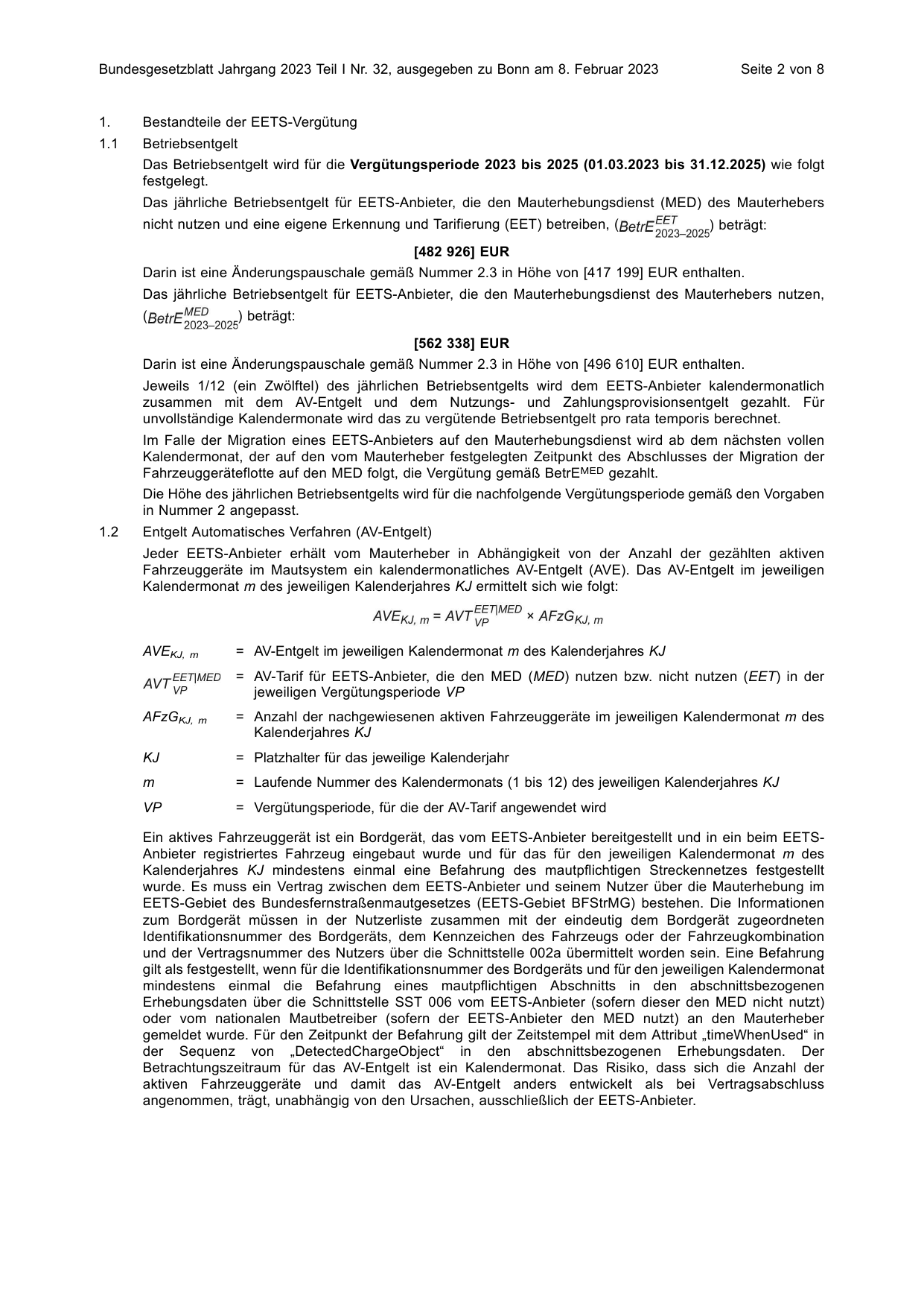 BGBl. 2023, Seite 2 — Originalseite als Abbildung