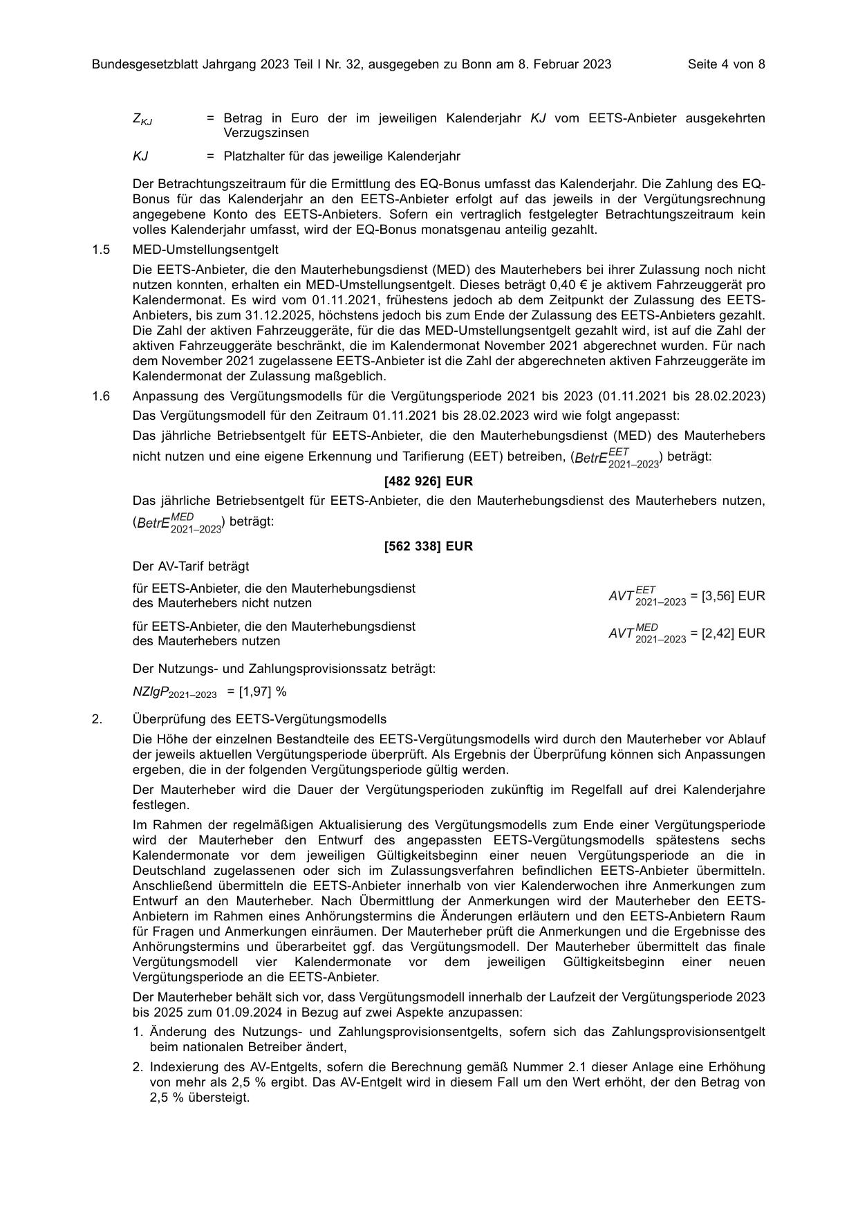 BGBl. 2023, Seite 4 — Originalseite als Abbildung