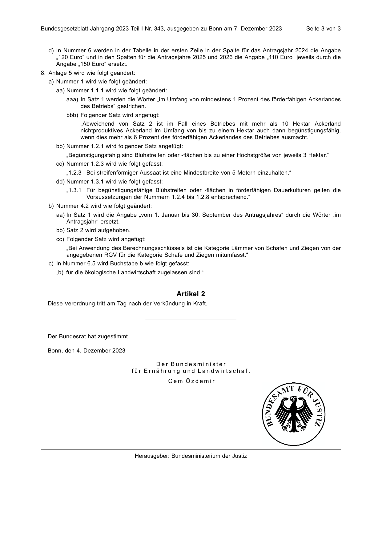 BGBl. 2023, Seite 3 — Originalseite als Abbildung