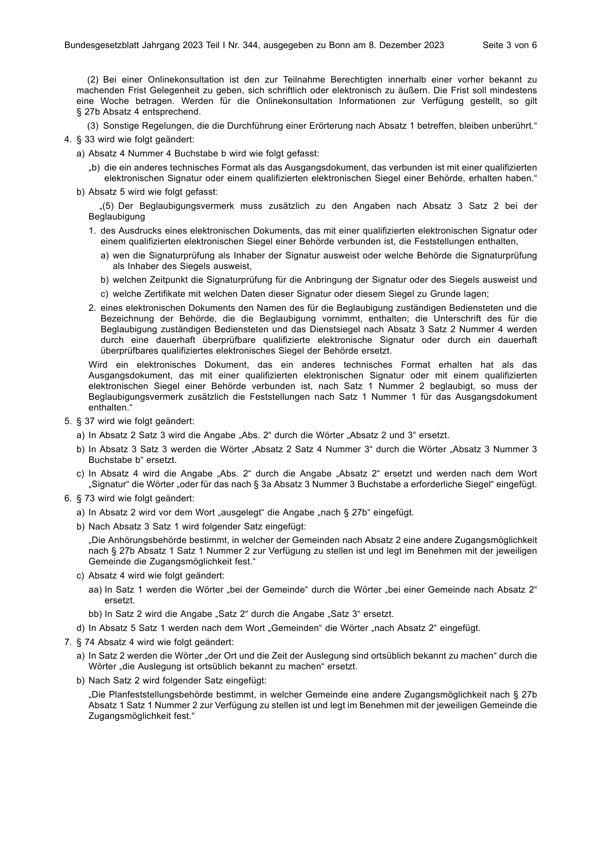 BGBl. 2023, Seite 3 — Originalseite als Abbildung