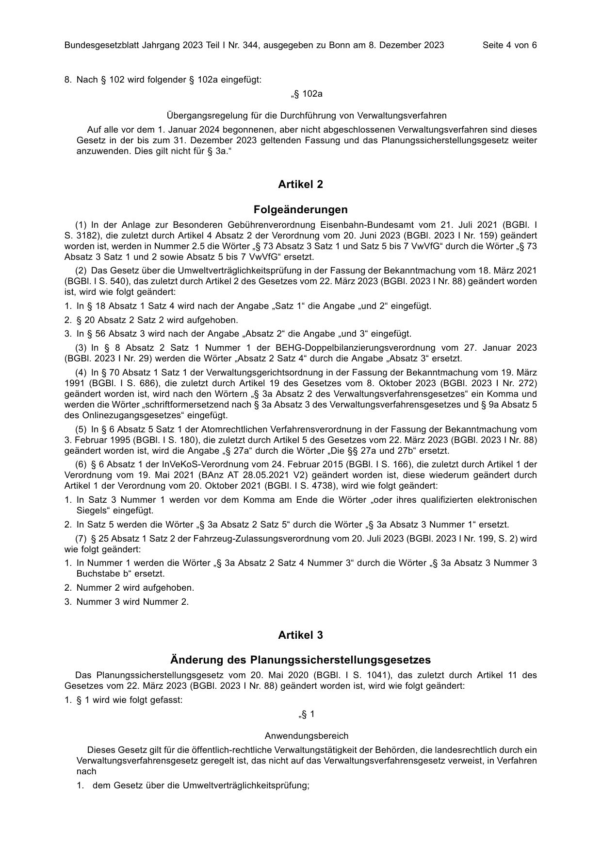 BGBl. 2023, Seite 4 — Originalseite als Abbildung