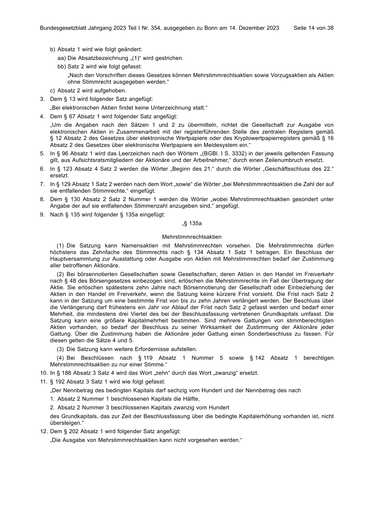 BGBl. 2023, Seite 14 — Originalseite als Abbildung
