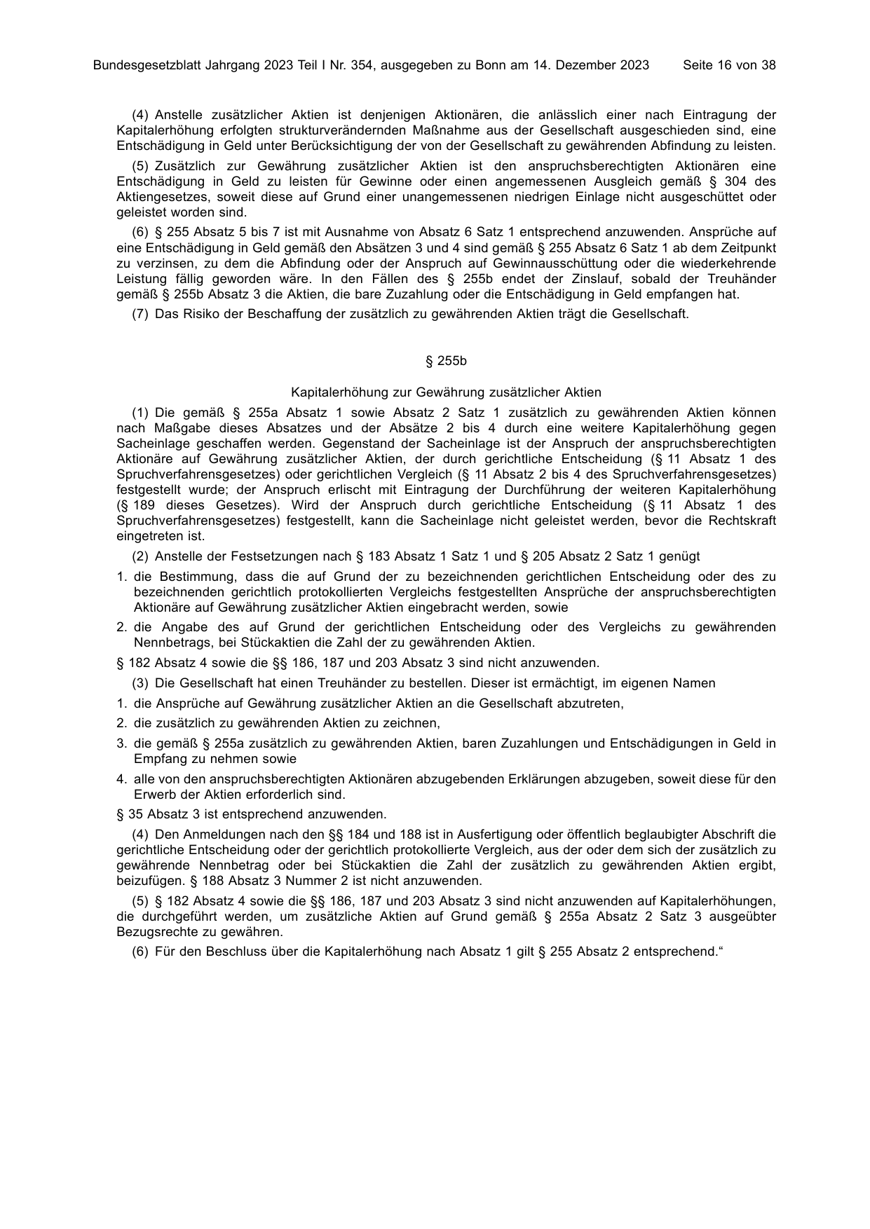 BGBl. 2023, Seite 16 — Originalseite als Abbildung