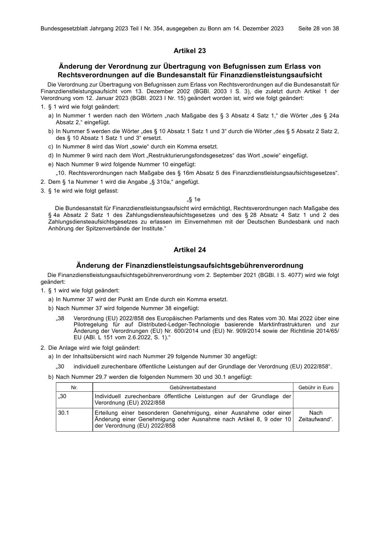 BGBl. 2023, Seite 28 — Originalseite als Abbildung