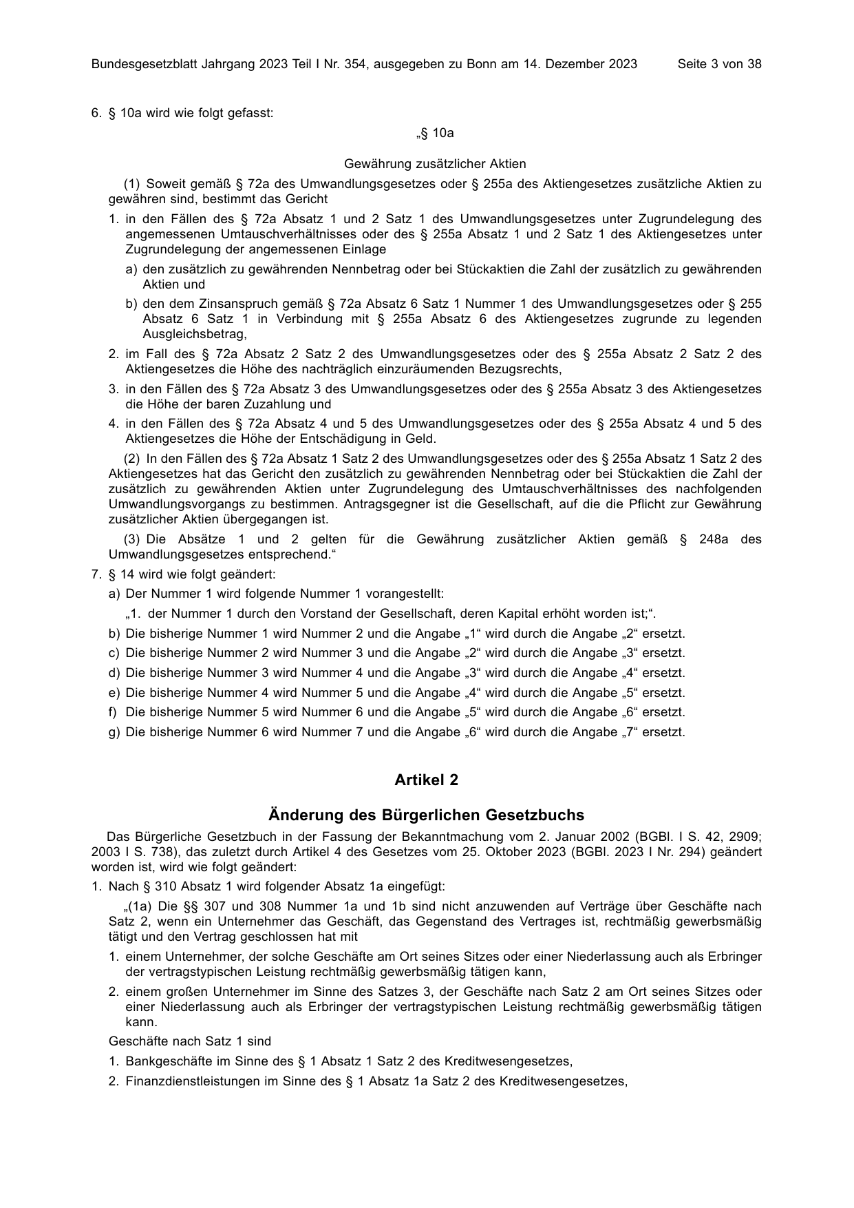 BGBl. 2023, Seite 3 — Originalseite als Abbildung
