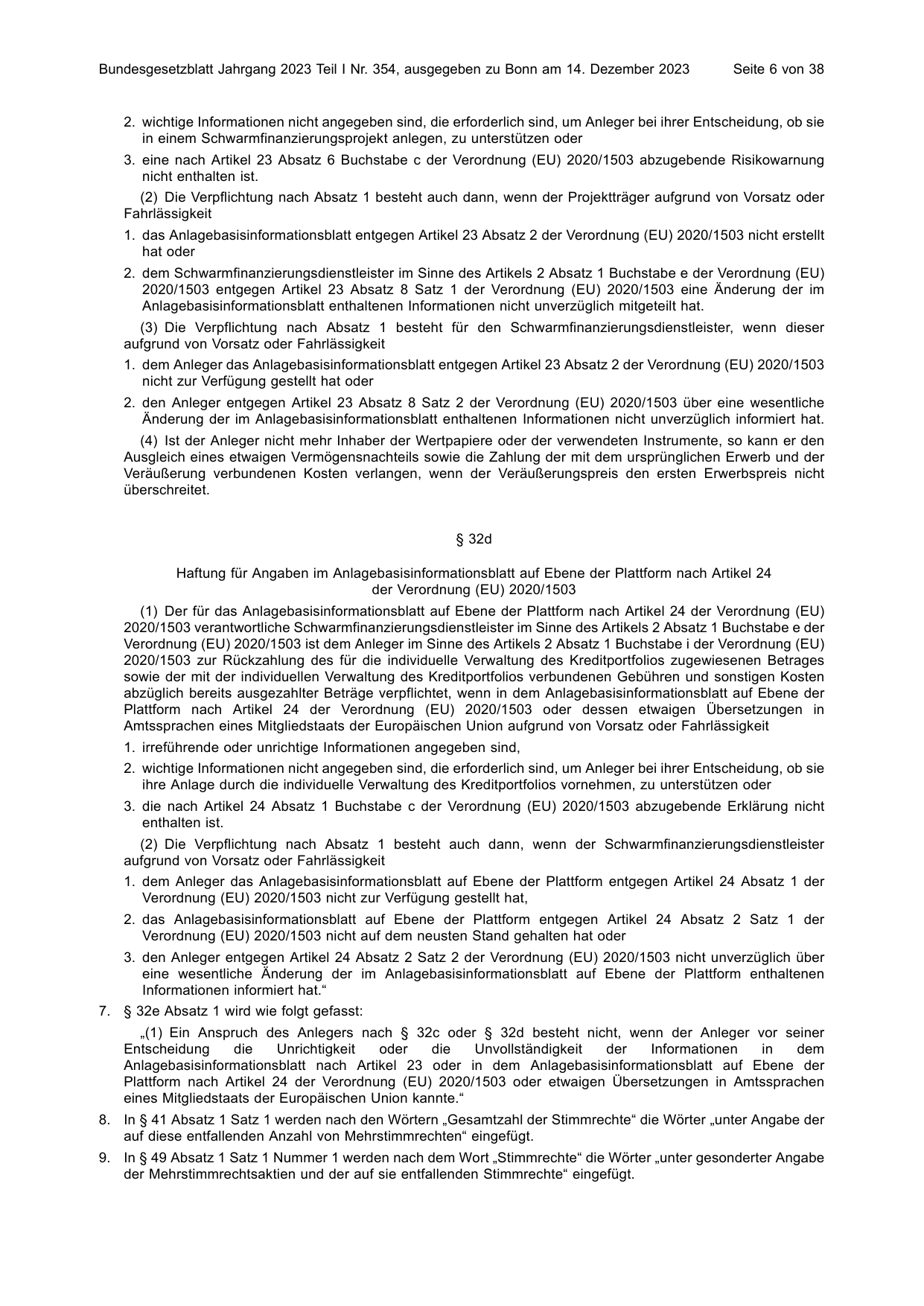 BGBl. 2023, Seite 6 — Originalseite als Abbildung