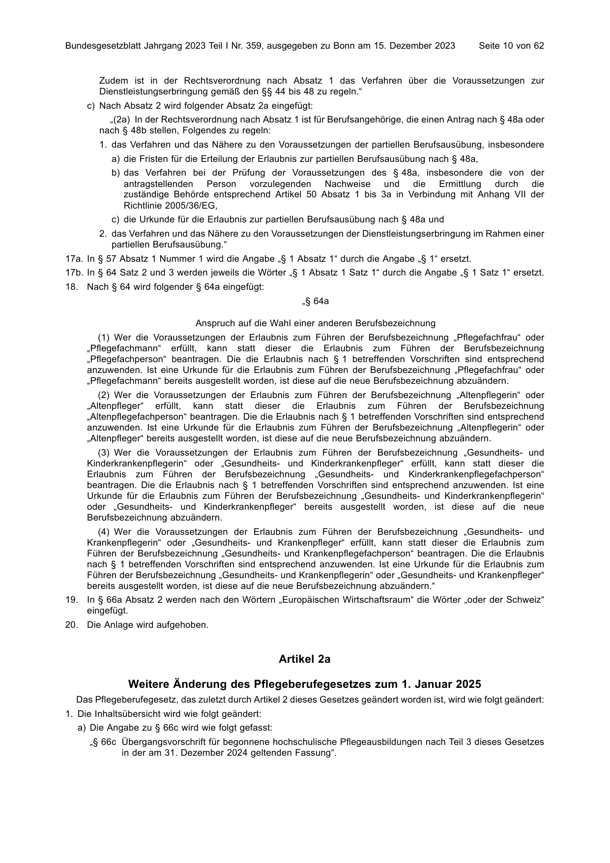 BGBl. 2023, Seite 10 — Originalseite als Abbildung
