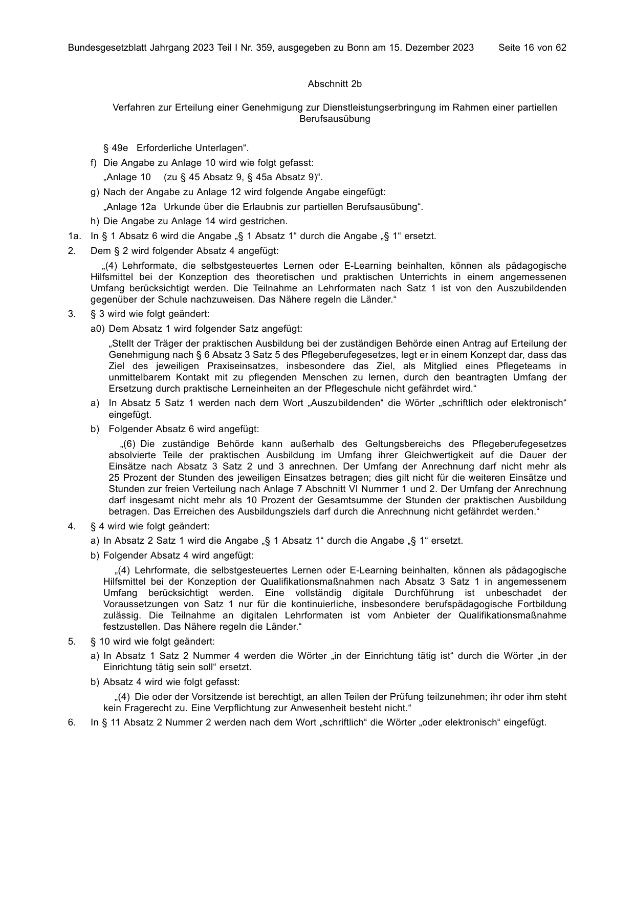 BGBl. 2023, Seite 16 — Originalseite als Abbildung