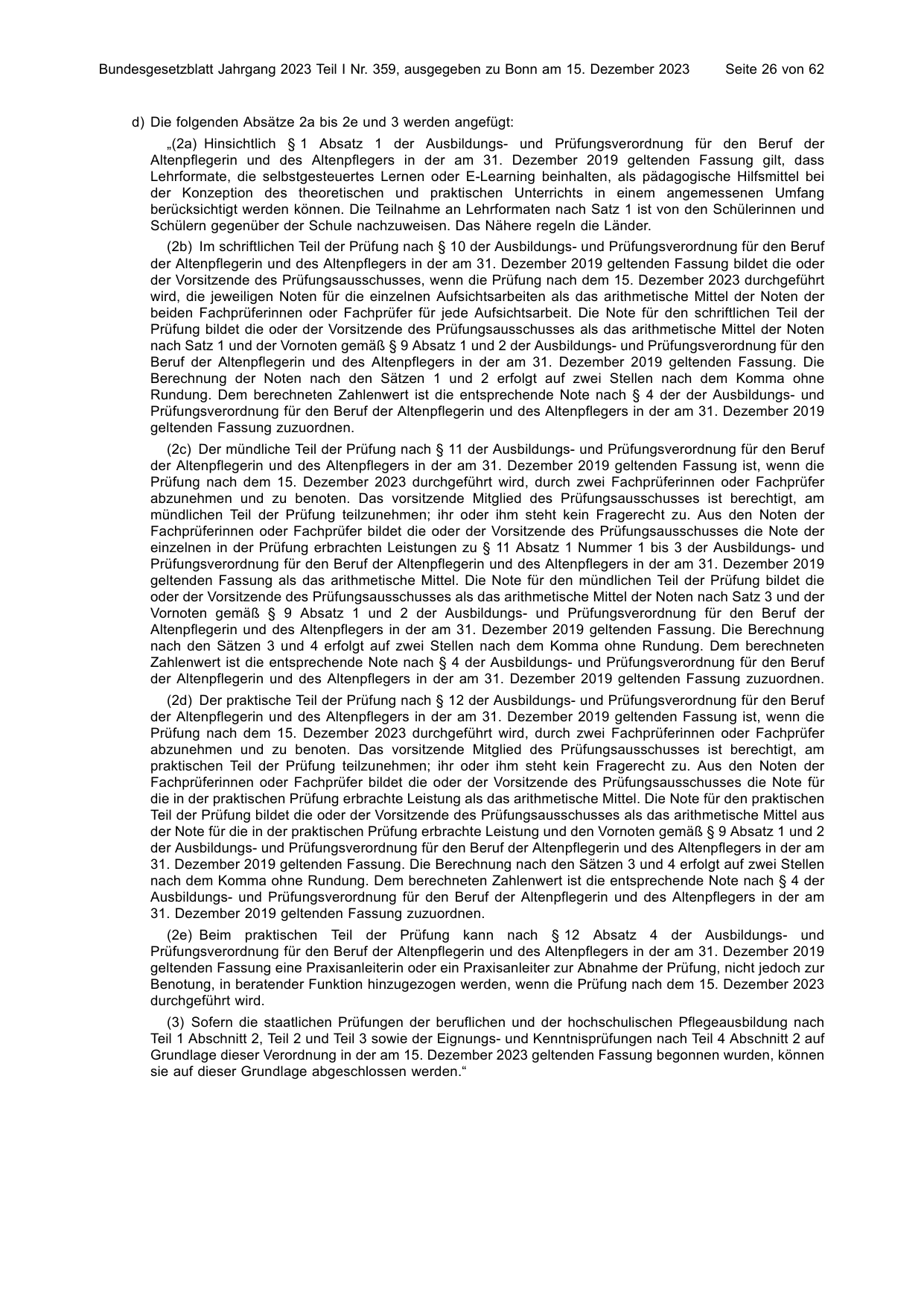 BGBl. 2023, Seite 26 — Originalseite als Abbildung