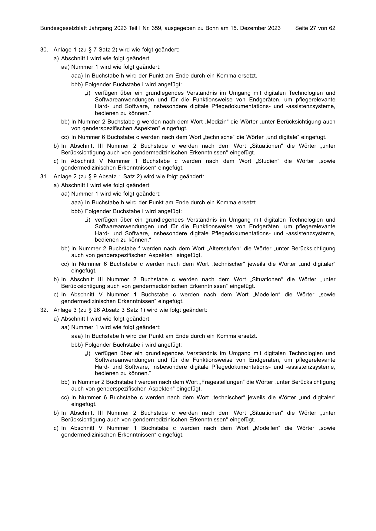 BGBl. 2023, Seite 27 — Originalseite als Abbildung
